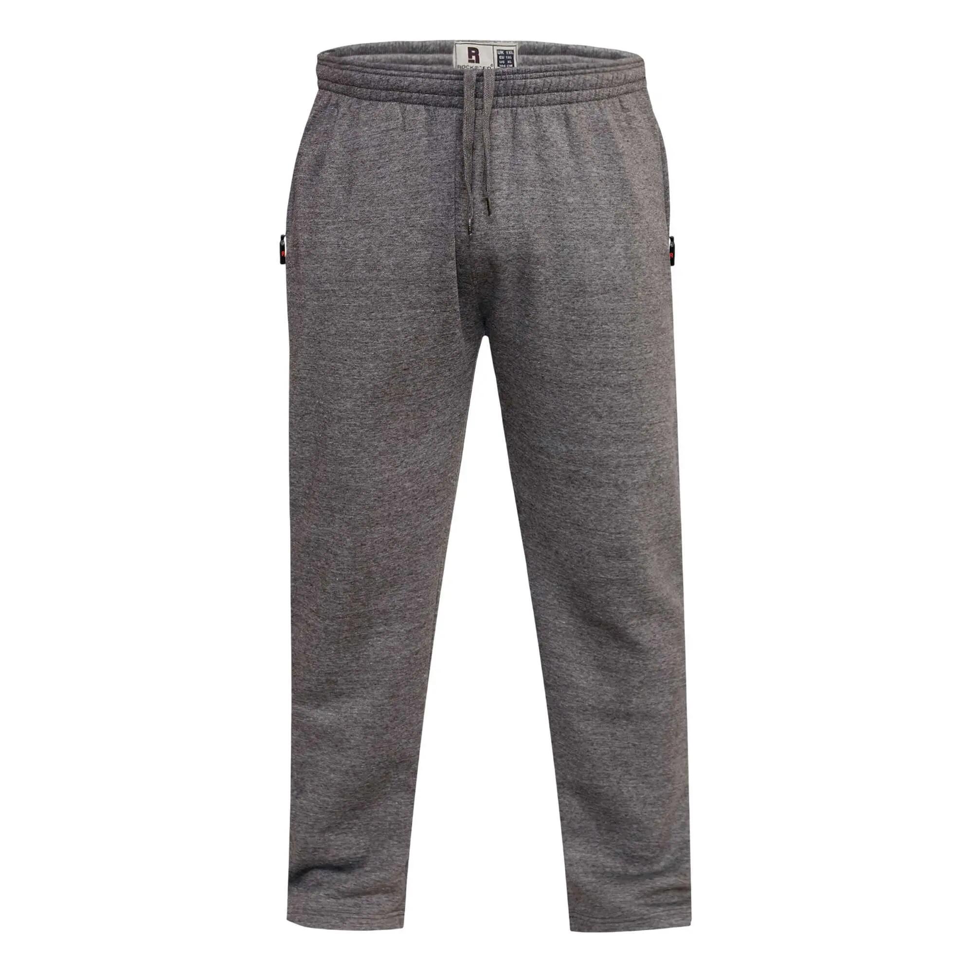 Mens D555 Albert Rockford Open Hem Kingsize Jogging Bottoms (Grey) 2/6