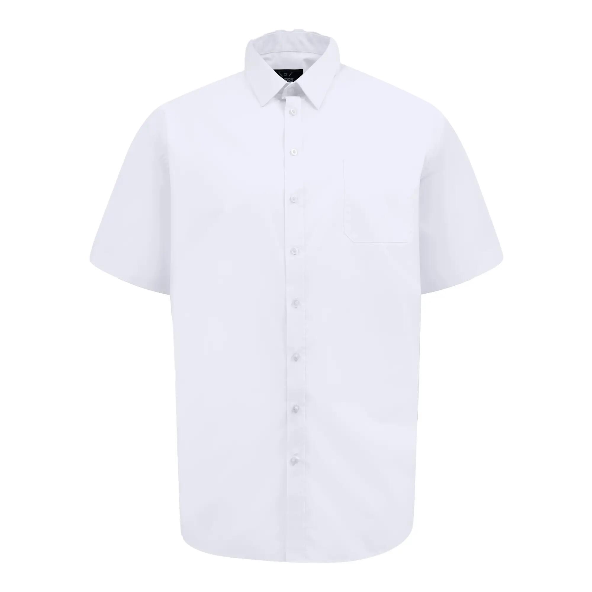 Camicia Elasticizzato Kingsize Maniche Corte Uomo Duke D555 Lucas Bianco 2/6