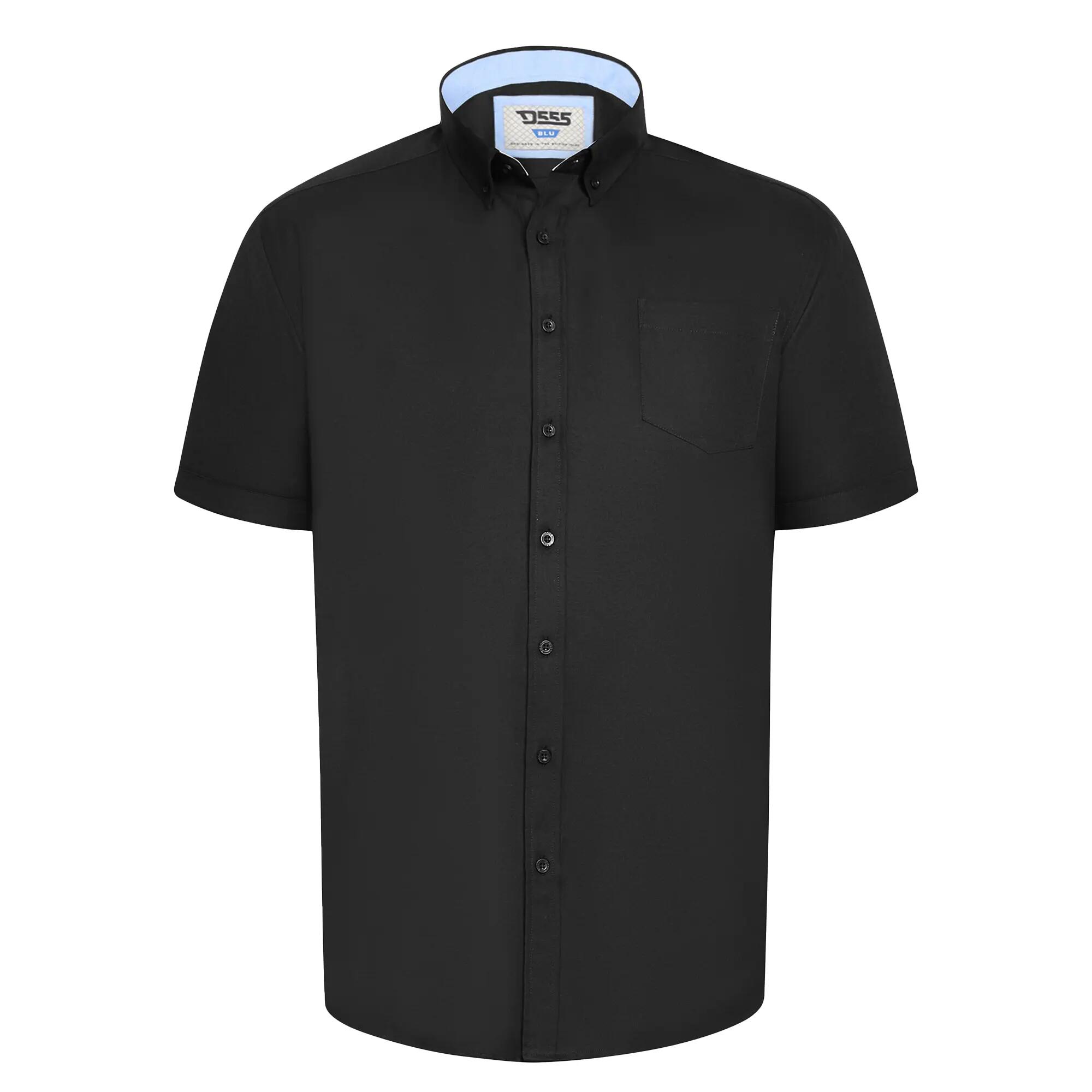 Camicia Kingsize Maniche Corte Uomo Duke D555 James Nero 2/6