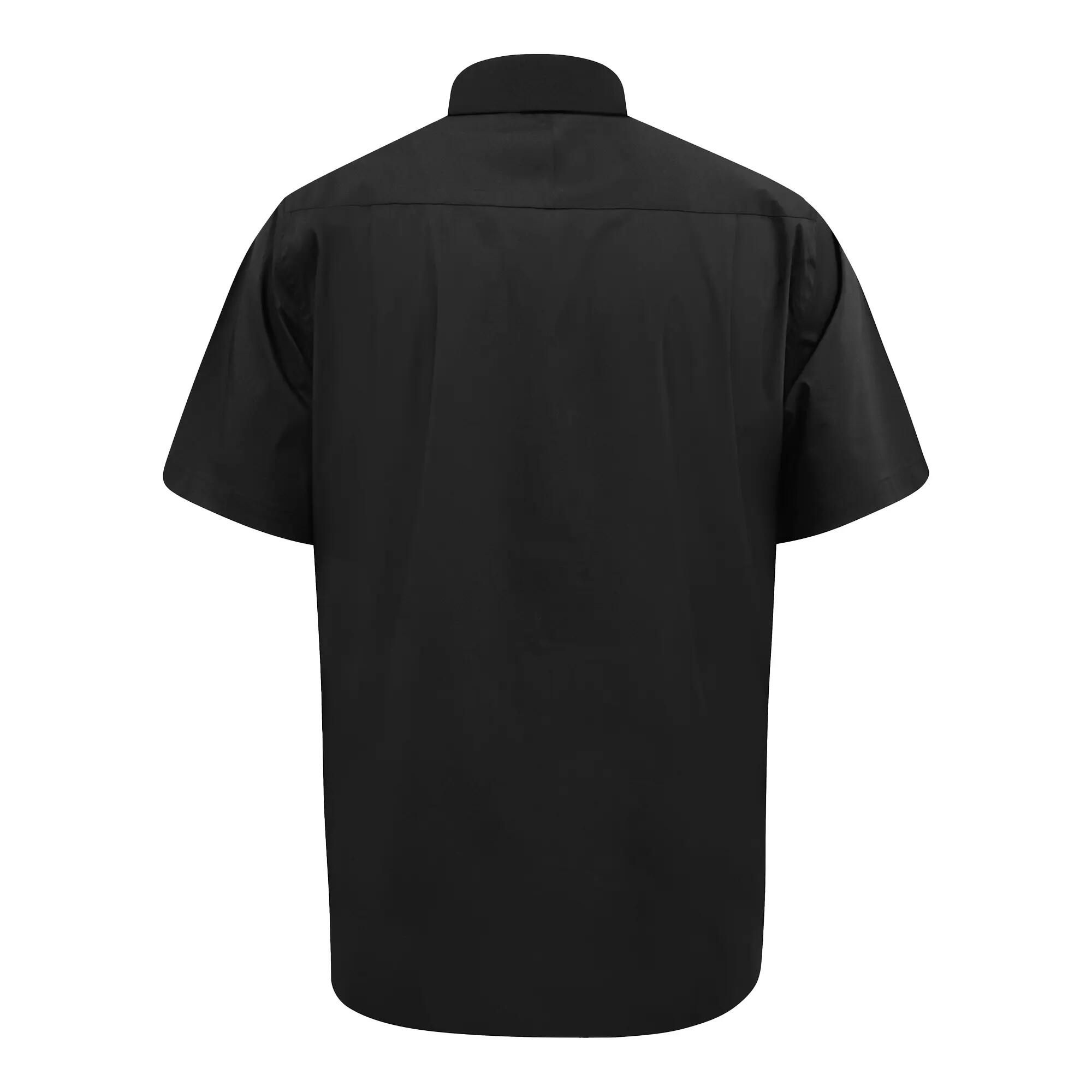 Mens D555 Lucas Stretch Kingsize ShortSleeved Shirt (Black) 3/6