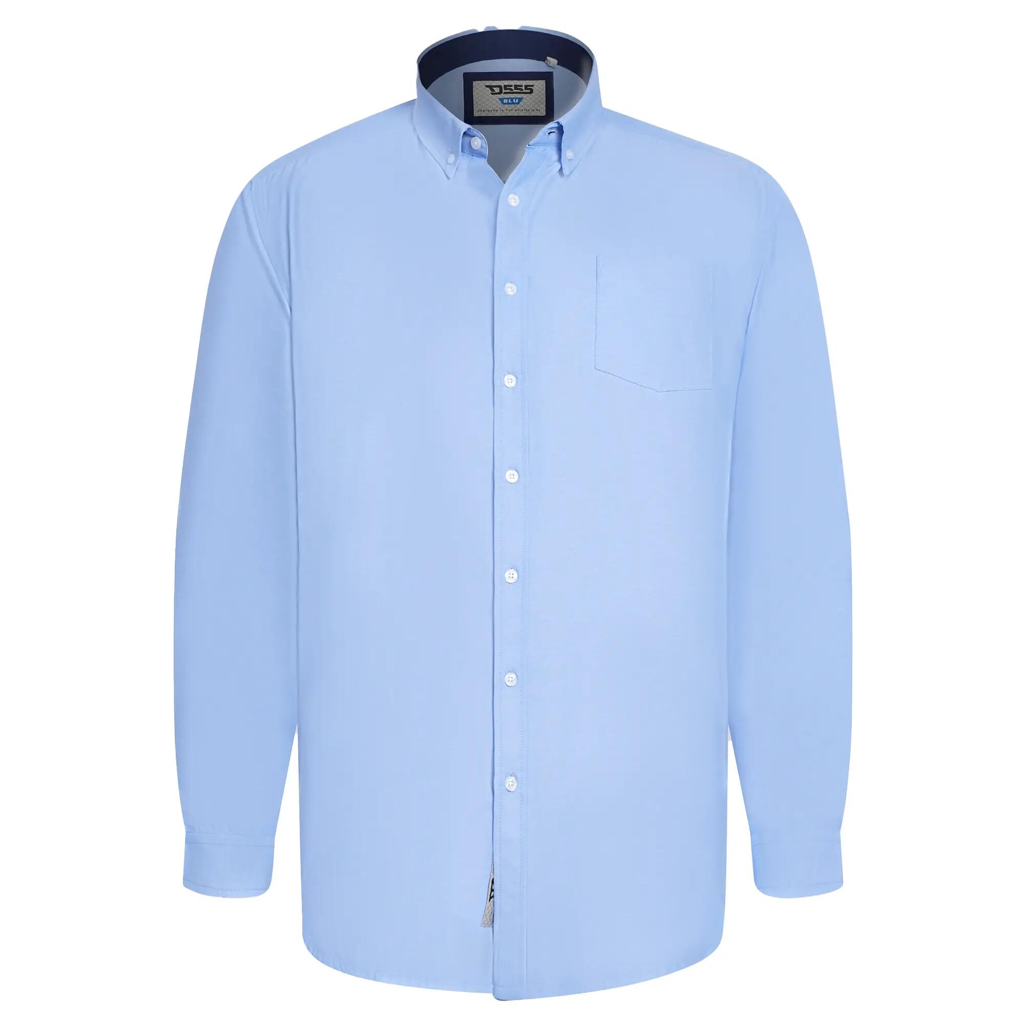 Camicia Kingsize Manica Lunga Uomo Duke D555 Richard Azzurro 2/6