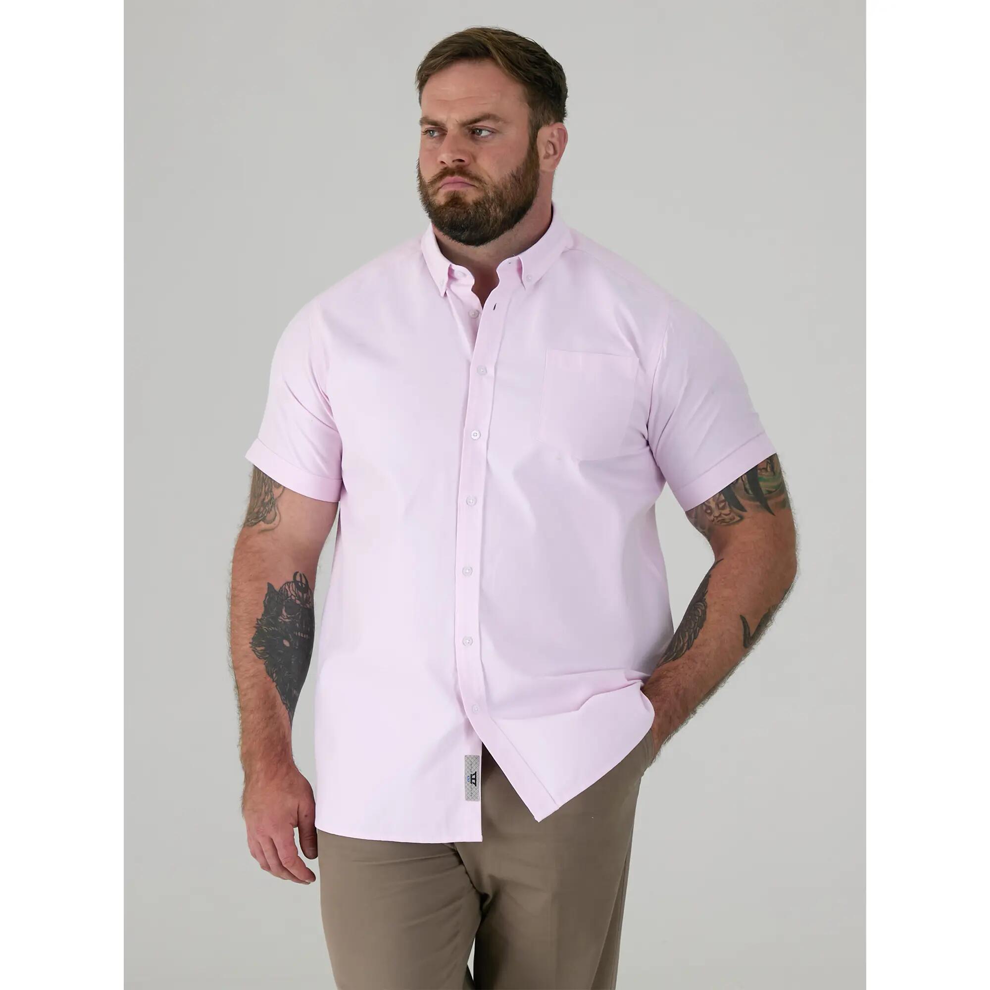 Camicia Kingsize Maniche Corte Uomo Duke D555 James Rosa 4/6