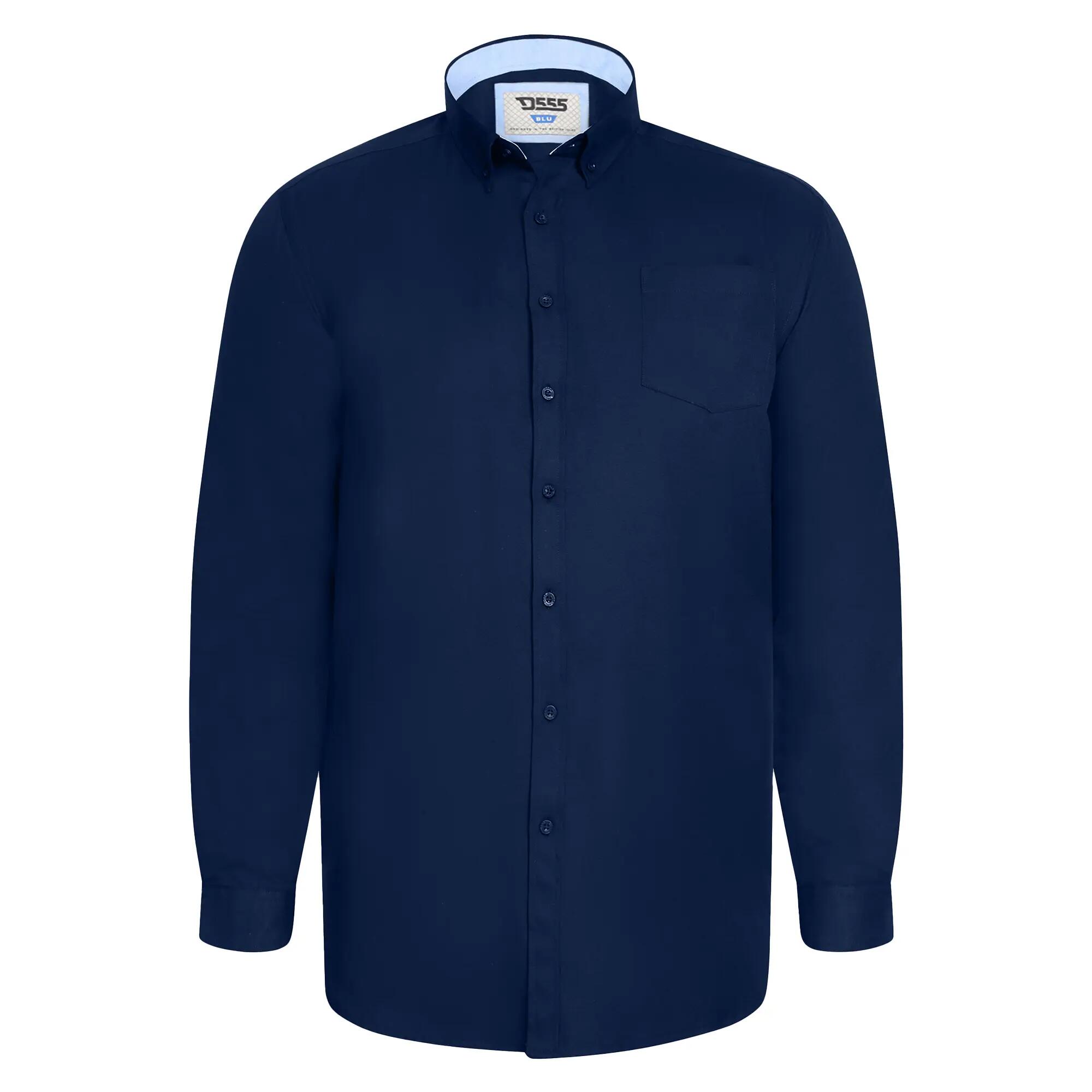 Camicia Kingsize Manica Lunga Uomo Duke D555 Richard Blu Navy 2/6