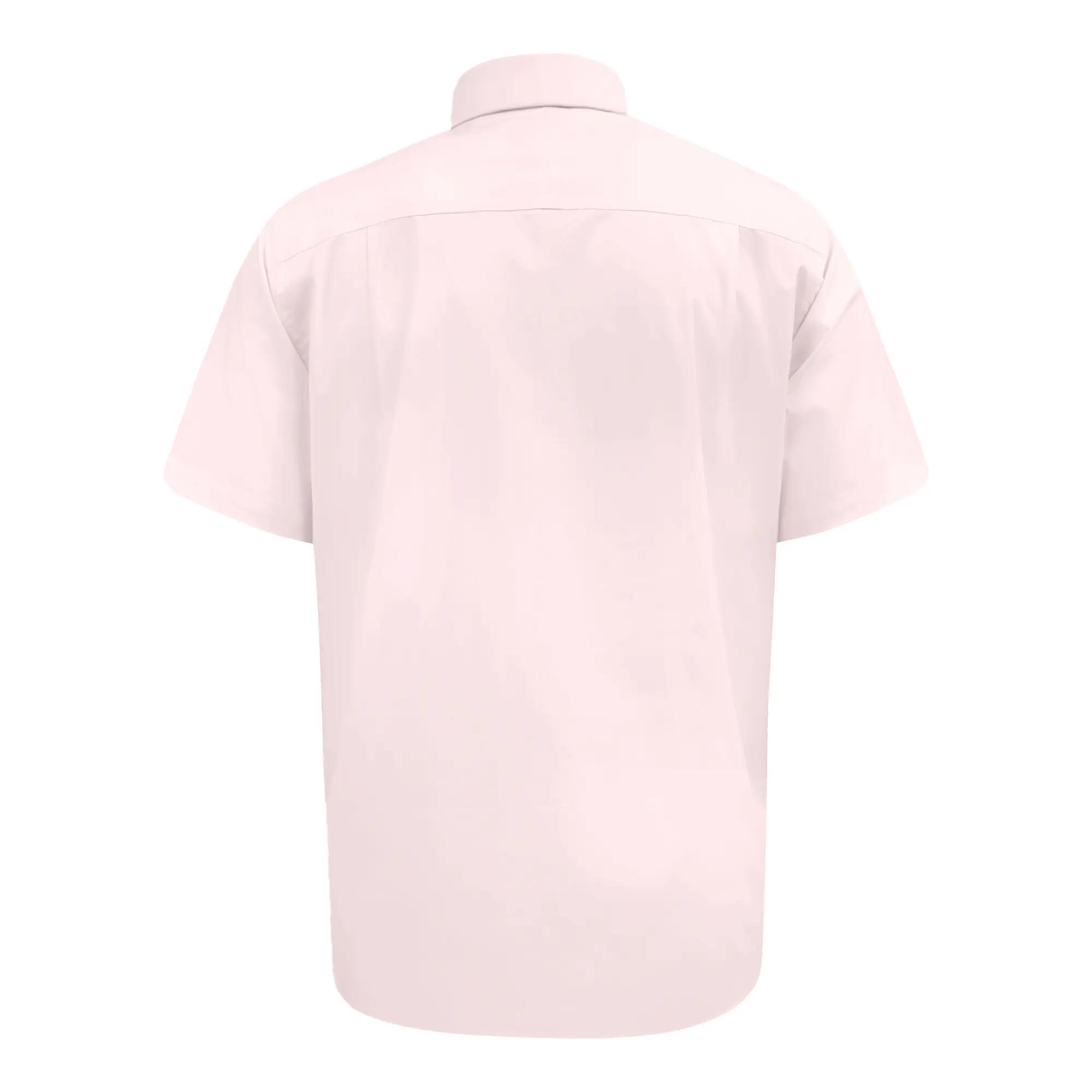 Camicia Elasticizzato Kingsize Maniche Corte Uomo Duke D555 Lucas Rosa Palido 3/6