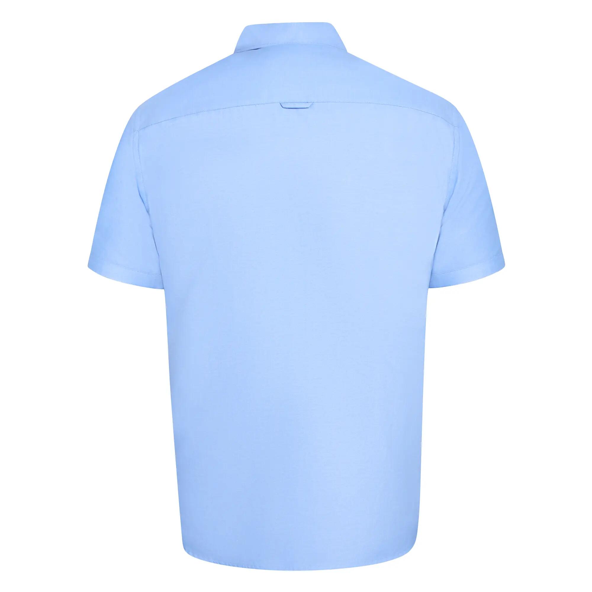 Camicia Kingsize Maniche Corte Uomo Duke D555 James Azzurro 3/6