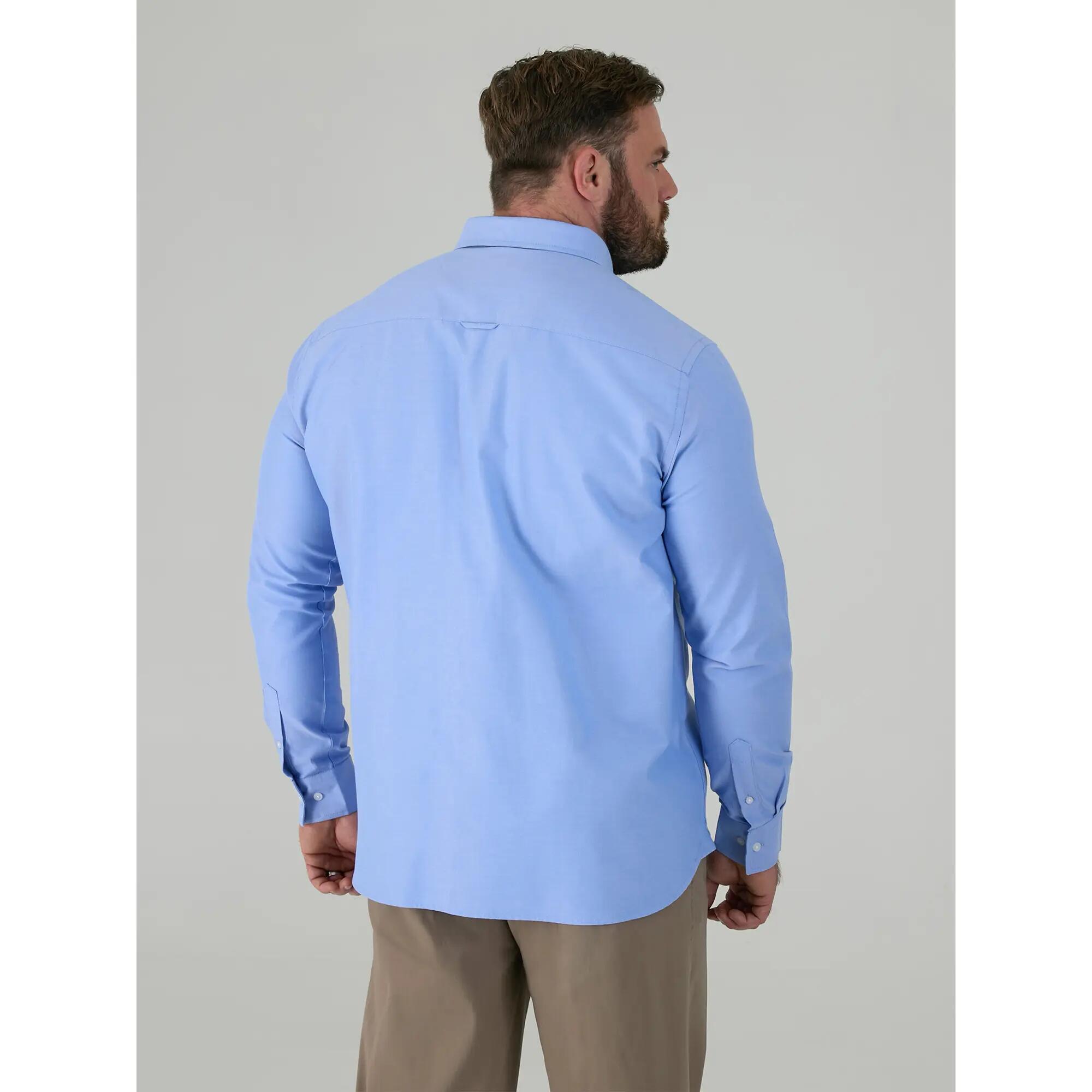 Camicia Kingsize Manica Lunga Uomo Duke D555 Richard Azzurro 4/6