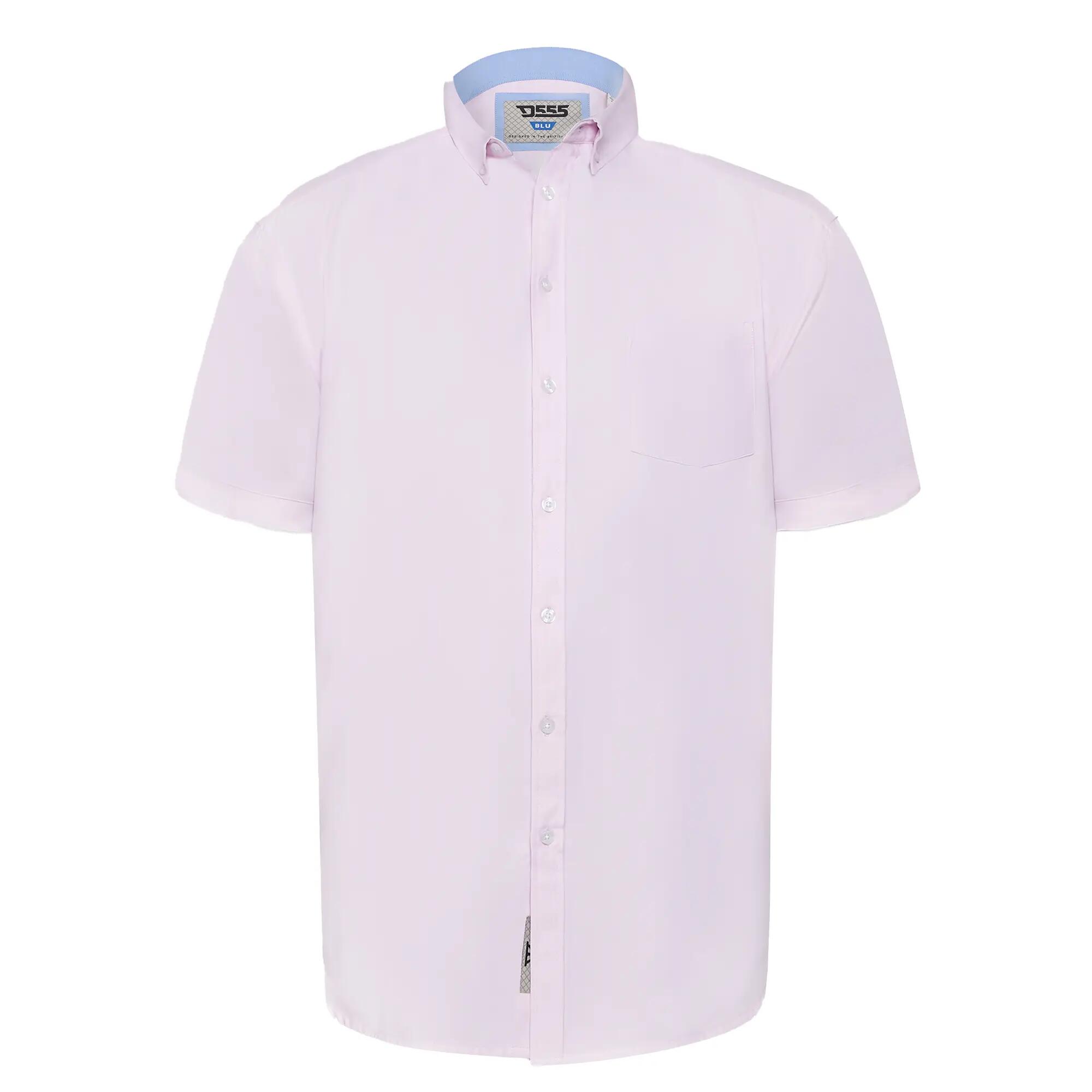 Camicia Kingsize Maniche Corte Uomo Duke D555 James Rosa 2/6