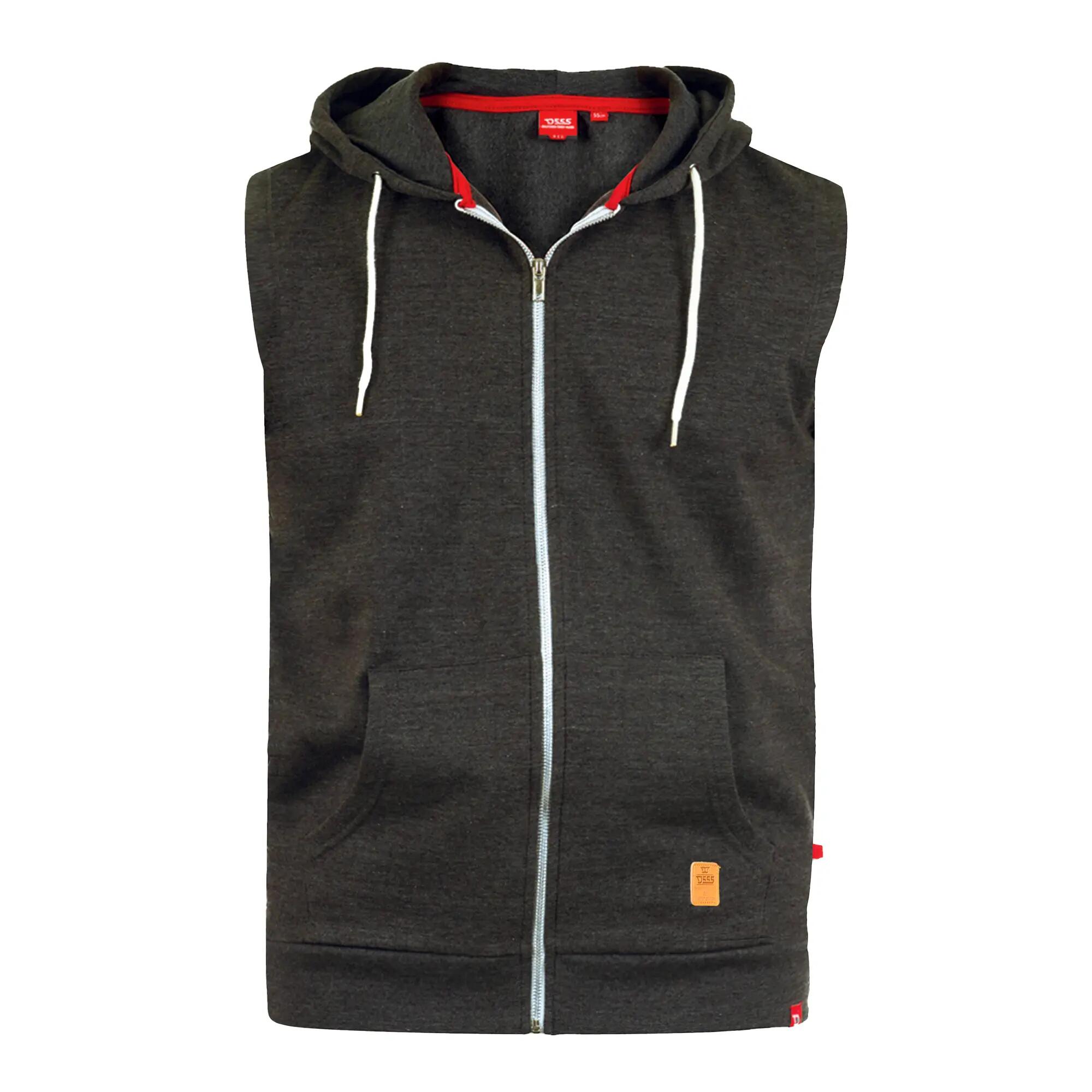 Felpa Con Cappuccio E Zip Intera Kingsize Senza Maniche Uomo Duke D555 Blake 2/6