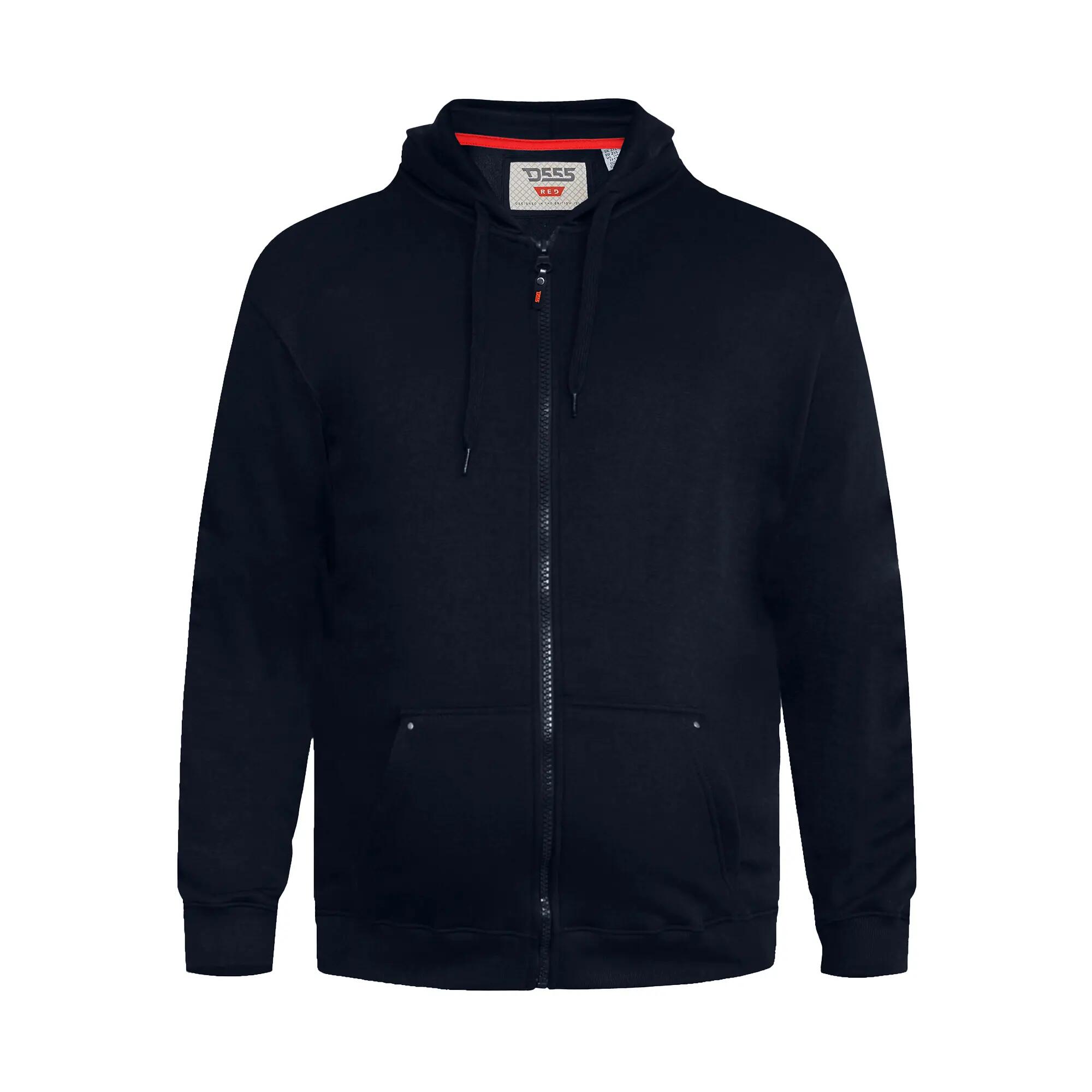 Felpa Con Cappuccio E Zip Intera Kingsize Uomo Duke D555 Rockford Cantor Blu 2/6