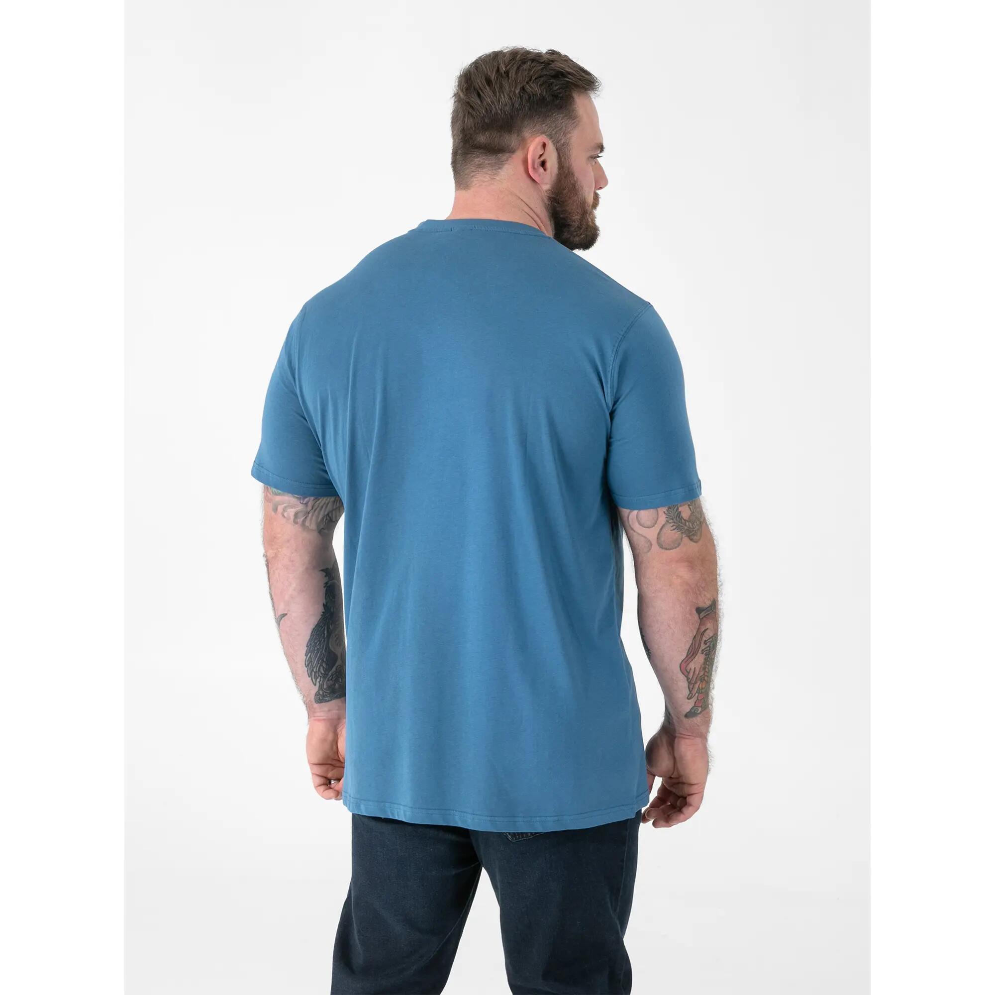 Mens D555 Sig 2 V Neck TShirt (Teal) 4/5