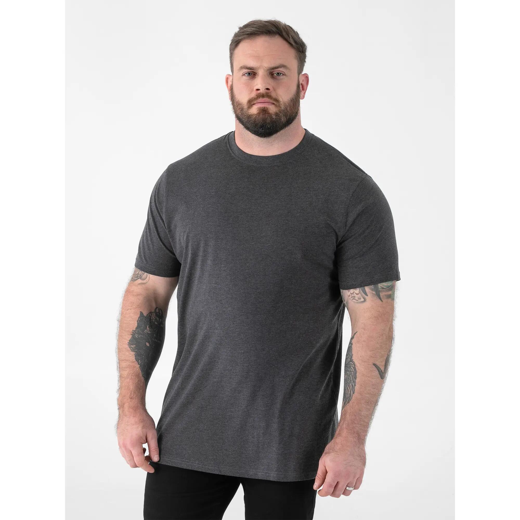 Mens D555 Flyers 2 Crew Neck TShirt (Charcoal Melange) 4/6