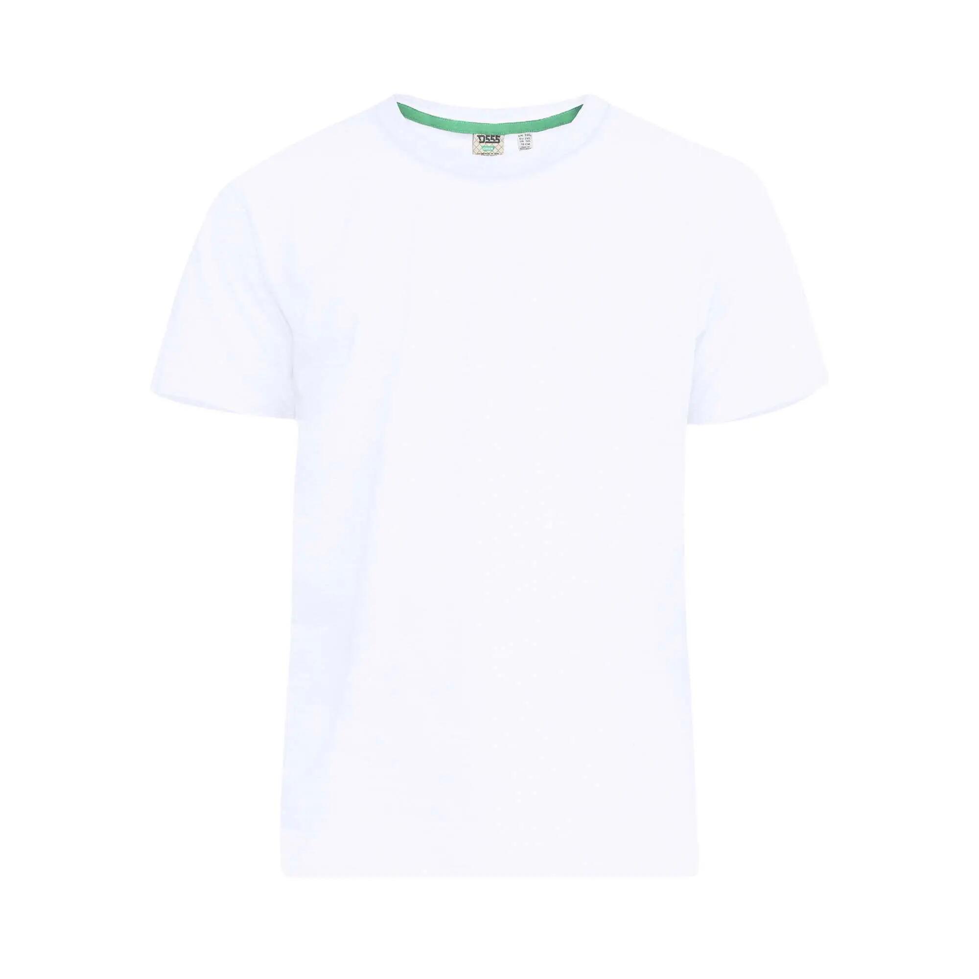 D555 Tshirt Uni Col Rasducou Grande Taille FLYERS Homme (Blanc) 2/5
