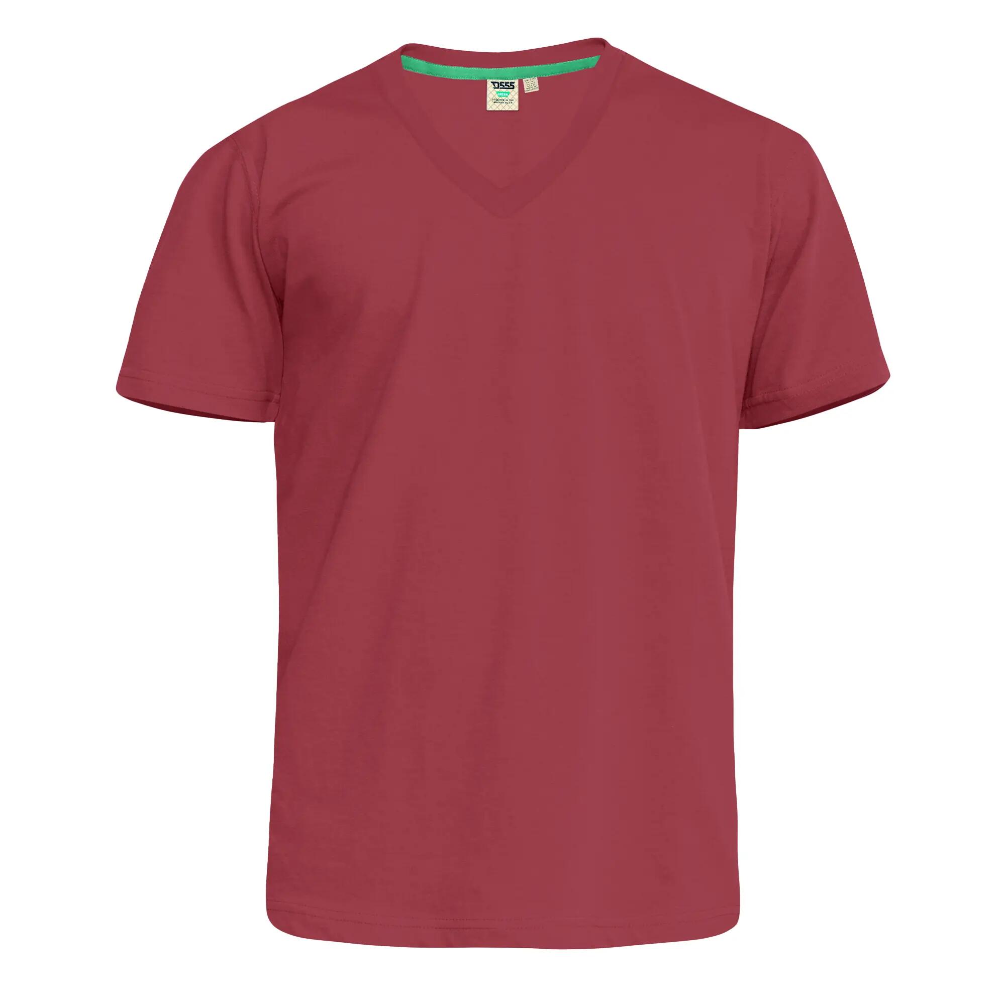 Mens D555 Sig 2 V Neck TShirt (Red) 2/6