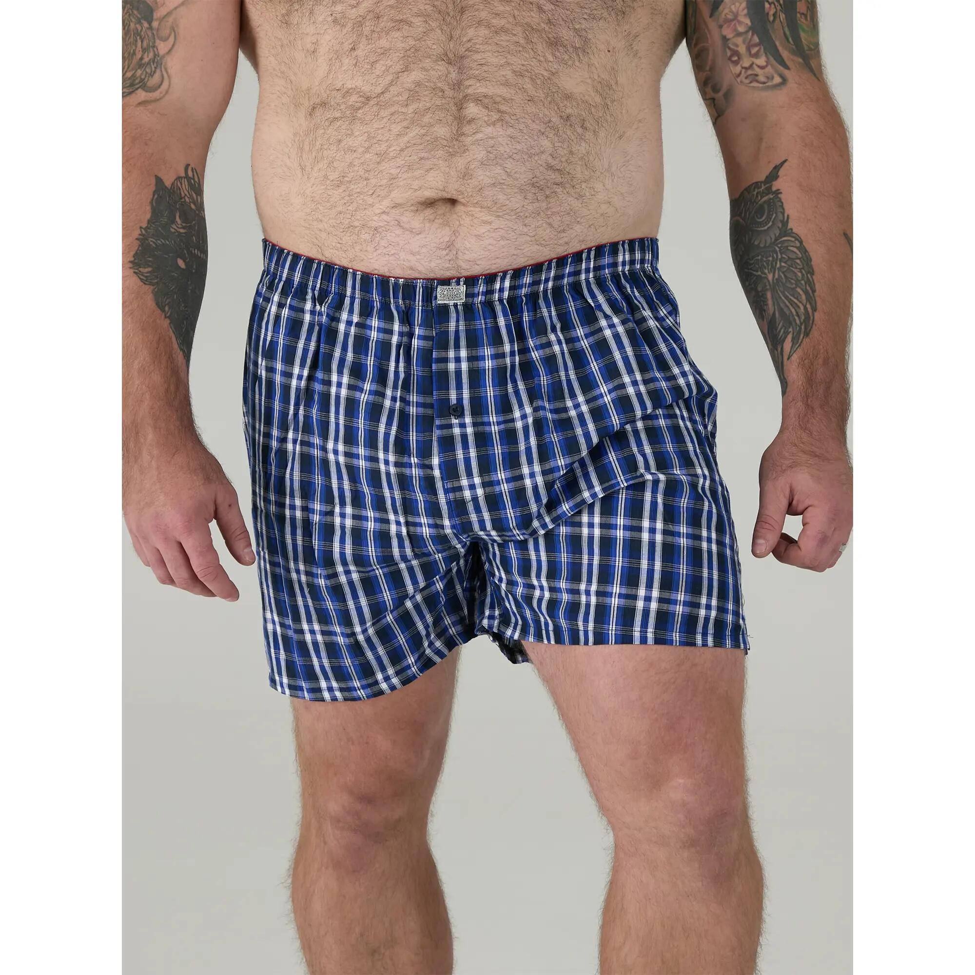 "D555" Boxershorts für (2erPack) Herren Marineblau/Rot 4/6