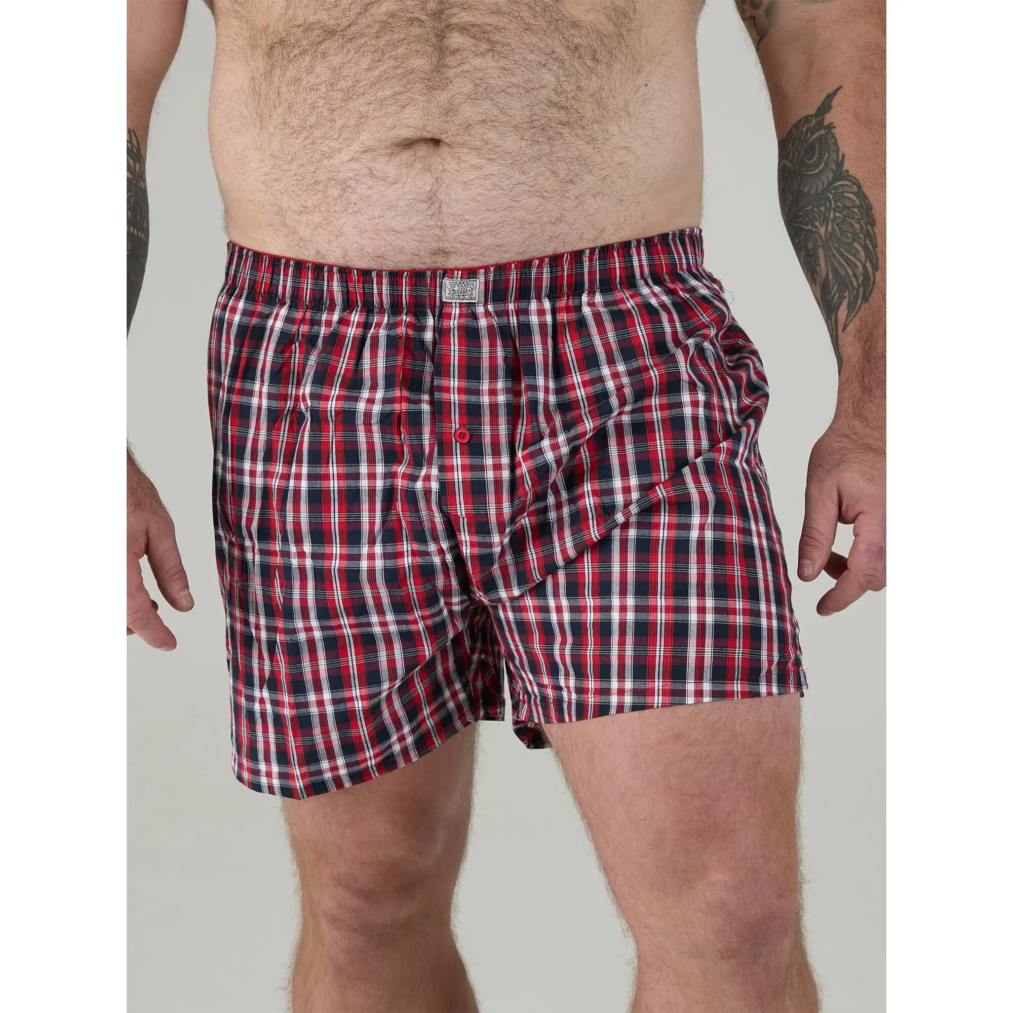 "D555" Boxershorts für (2erPack) Herren Marineblau/Rot 2/6