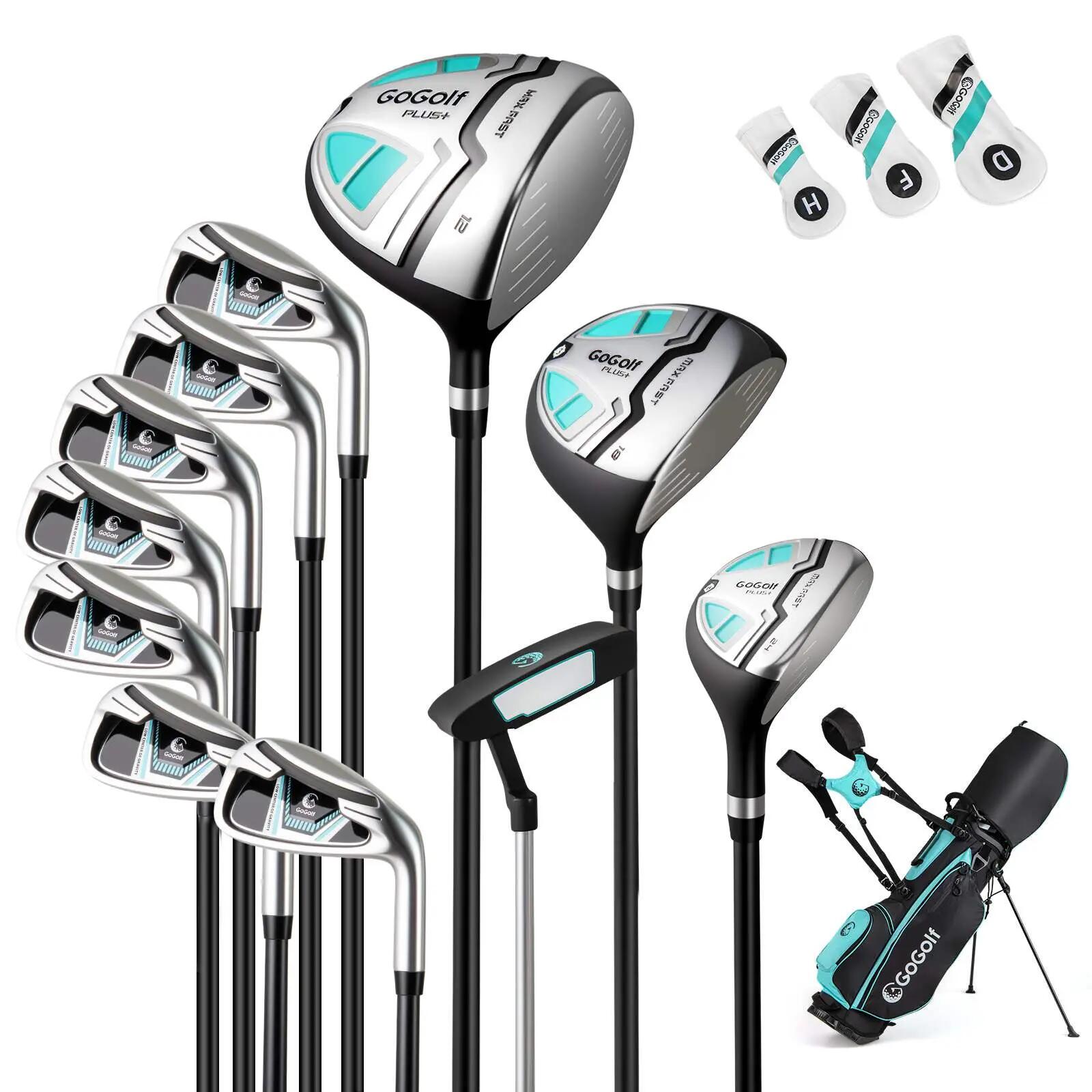 Women's Golf Set 15-Club Complete Set for Beginners with Stand Bag Green