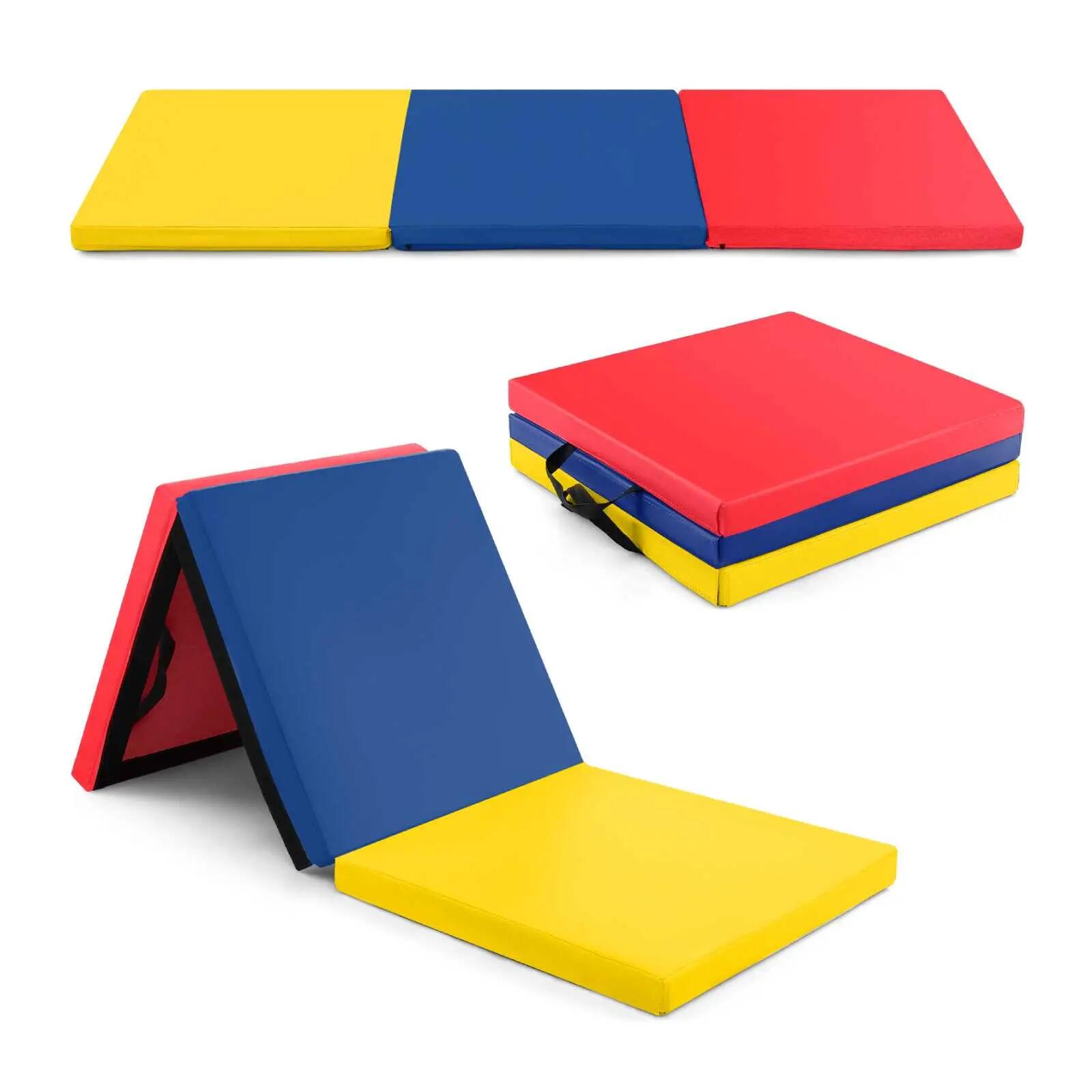 180x60cm Portable Gymnastics Mat 3-Fold Tumbling Mat w/Handles