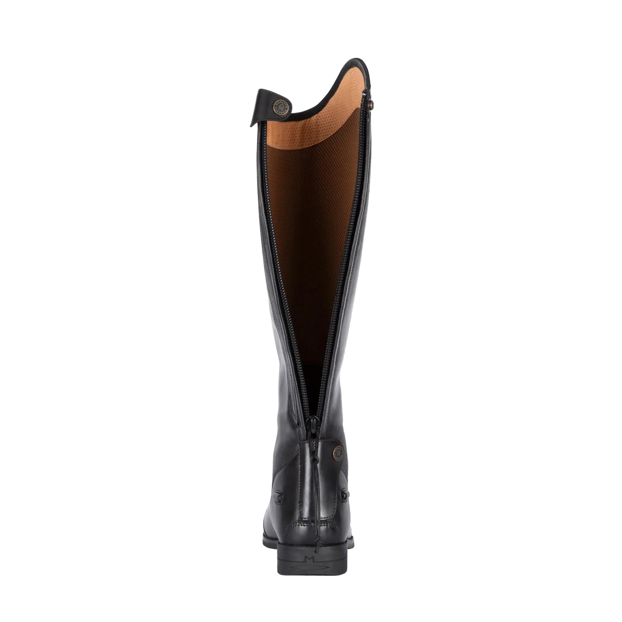 Mens Ortona Leather Long Riding Boots (Black) 6/6