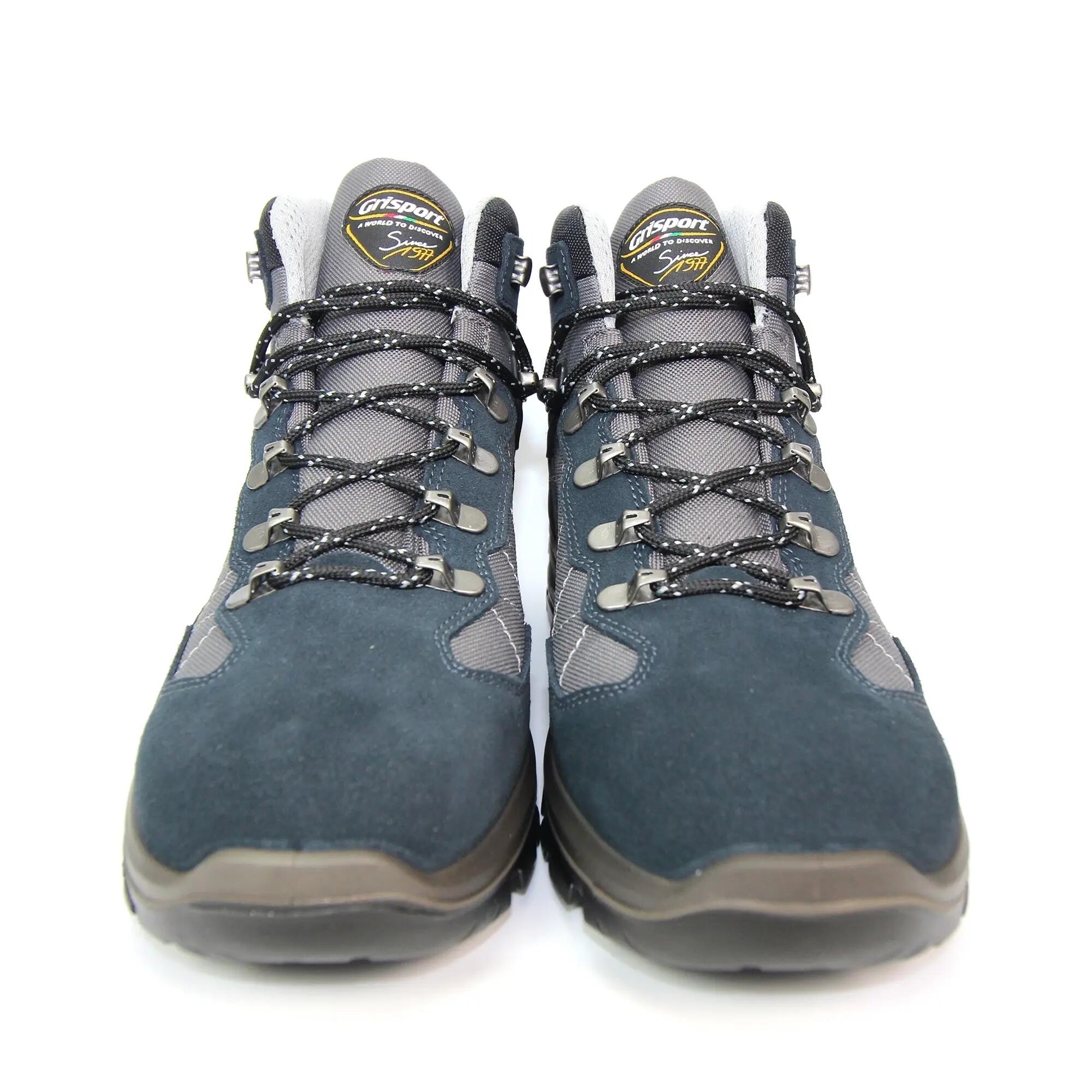 Scarponcini Da Passeggio Pelle Scamosciata Bambini Grisport Excalibur Blu Grigio 5/6