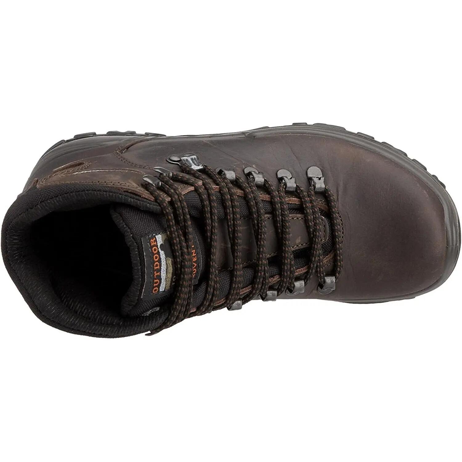 Childrens/Kids Everest Waxy Leather Walking Boots (Brown) 5/6