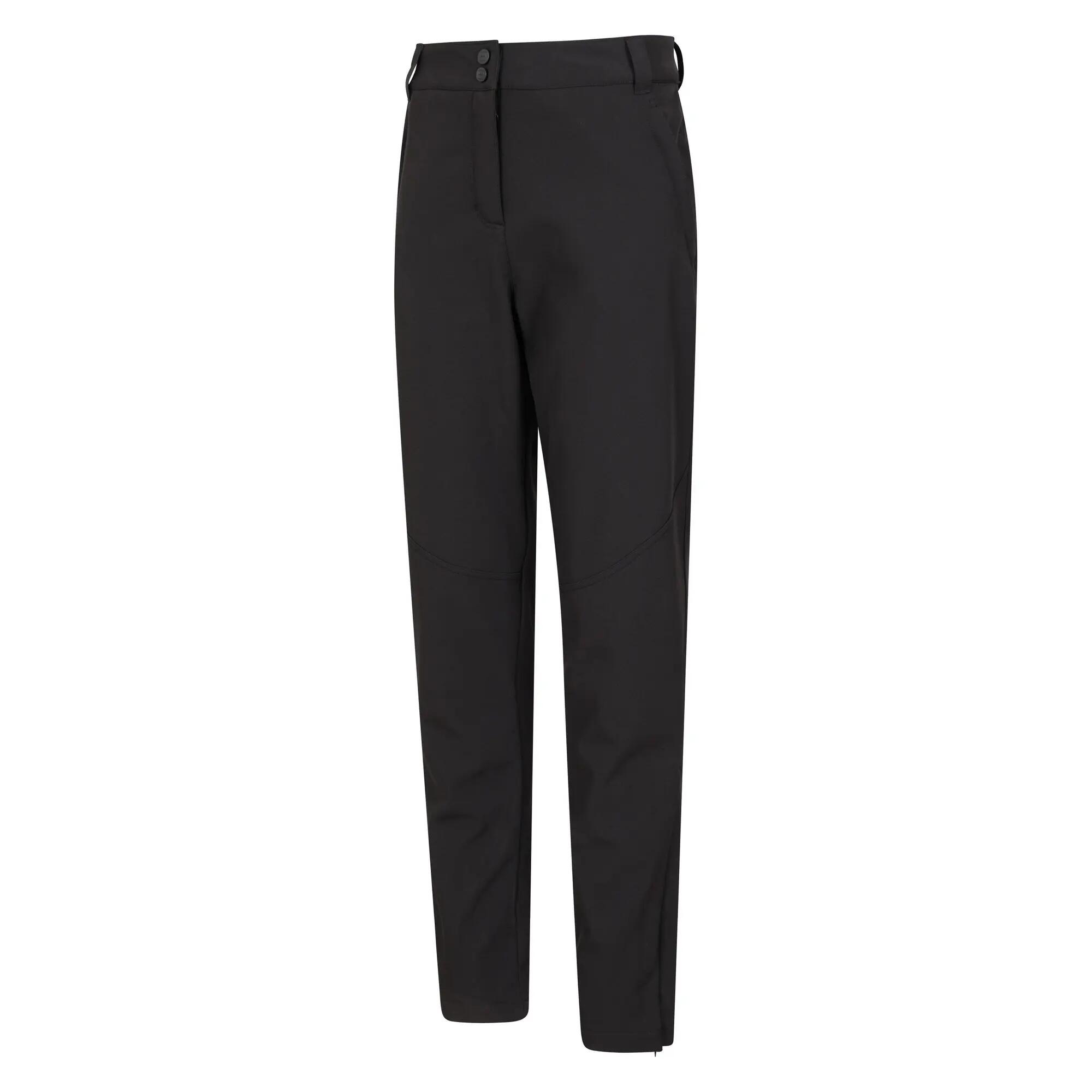 Skihosen "Sierra II", Softshell Damen Schwarz 3/4