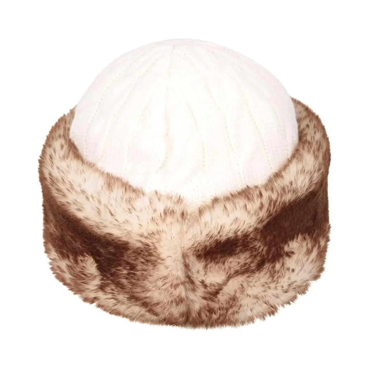 Wintermütze für Damen Cremefarbe 2/4