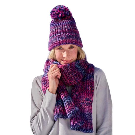 Écharpe Motif/style Épais Femme (Violet Foncé)