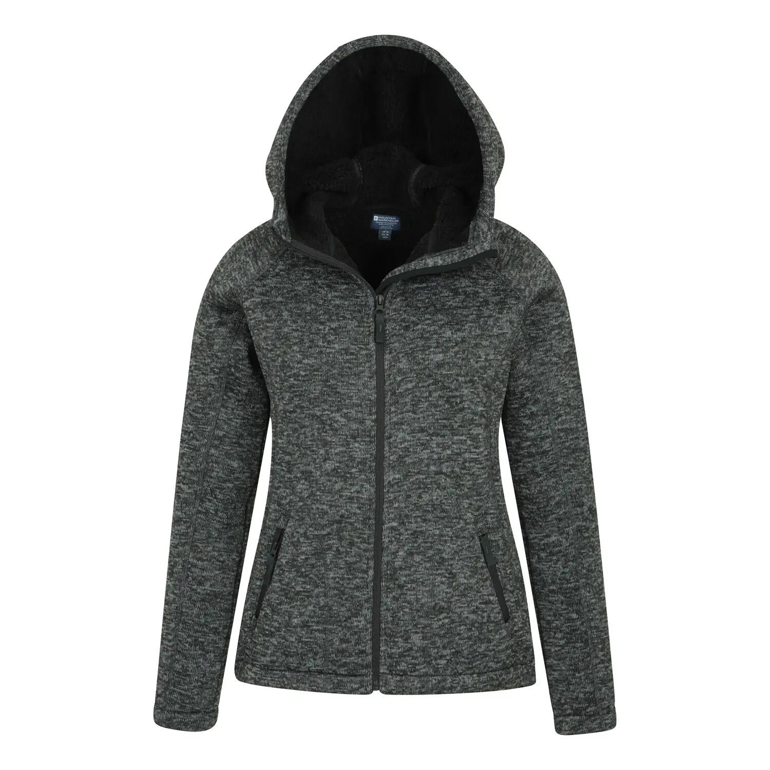 Felpa Con Cappuccio E Zip Intera Donna Mountain Warehouse Nevis Nero 5/5