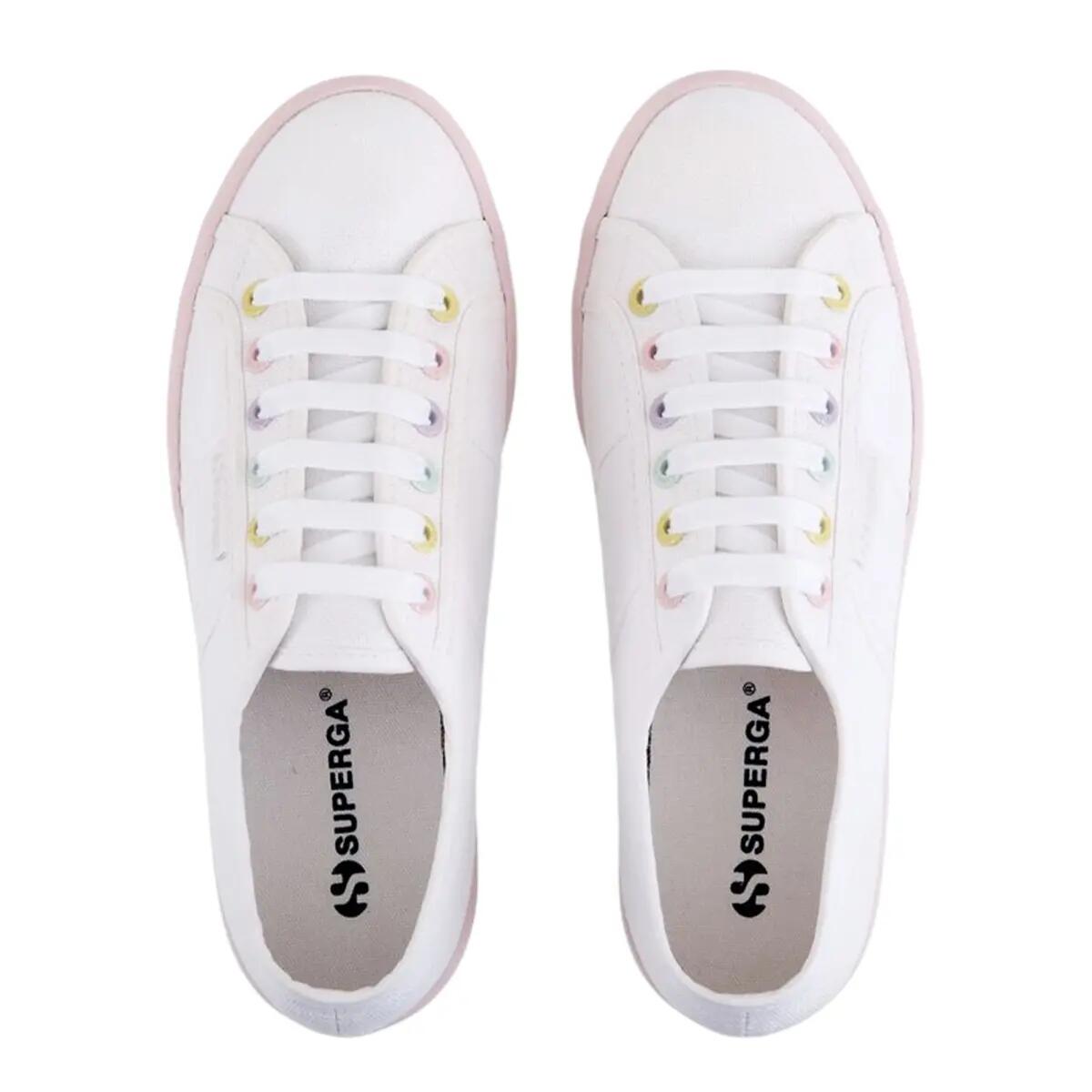 Baskets CANDY Femme (Blanc / Violet Clair / Rose Clair) 4/5