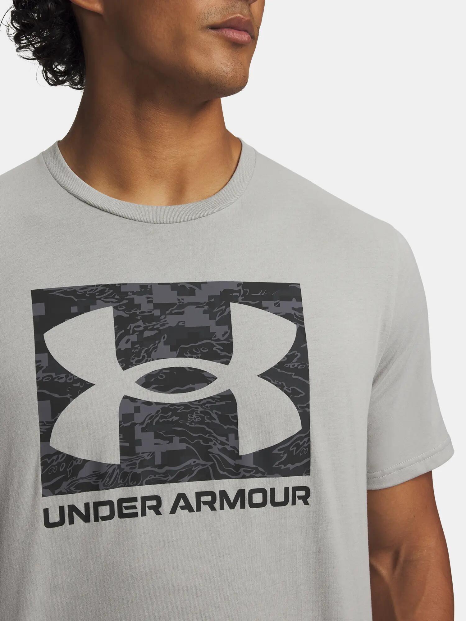 Koszulka treningowa męska Under Armour ABC Camo Boxed Logo titanium/black 3/4