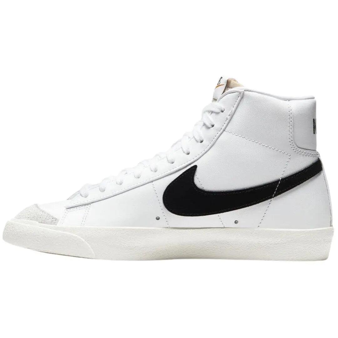 Scarpe Sportive Pelle Taglio MedioAdulto Unisex Nike Blazer 77 Bianco Nero 3/7