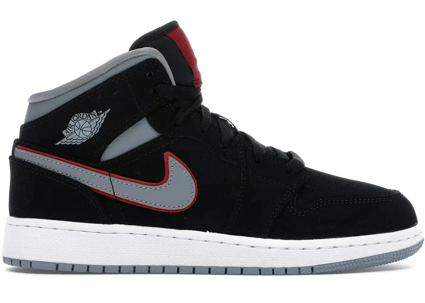 Scarpe - Sport - Bambini - Mid, Lacci - Jordan 1 - Nero/Grigio 2/3