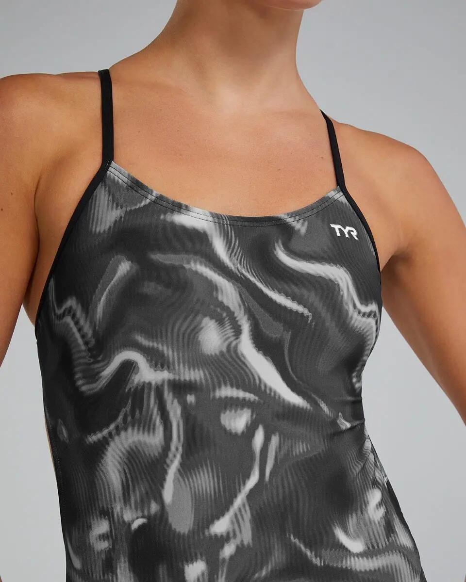 TYR Damen Schwimmanzug Cutoutfit Waveform Chlorbeständig 5/7