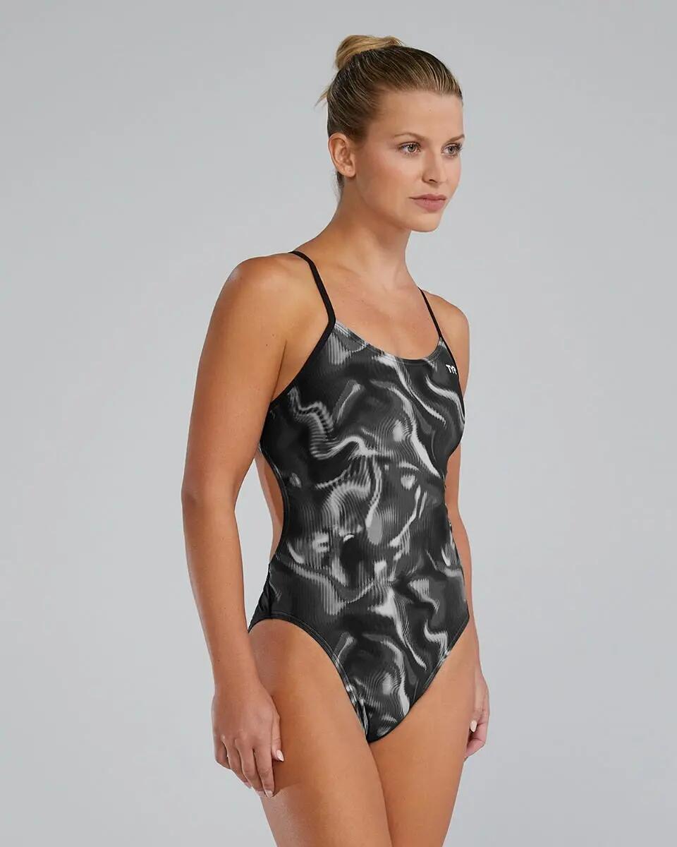 TYR Damen Schwimmanzug Cutoutfit Waveform Chlorbeständig 4/7