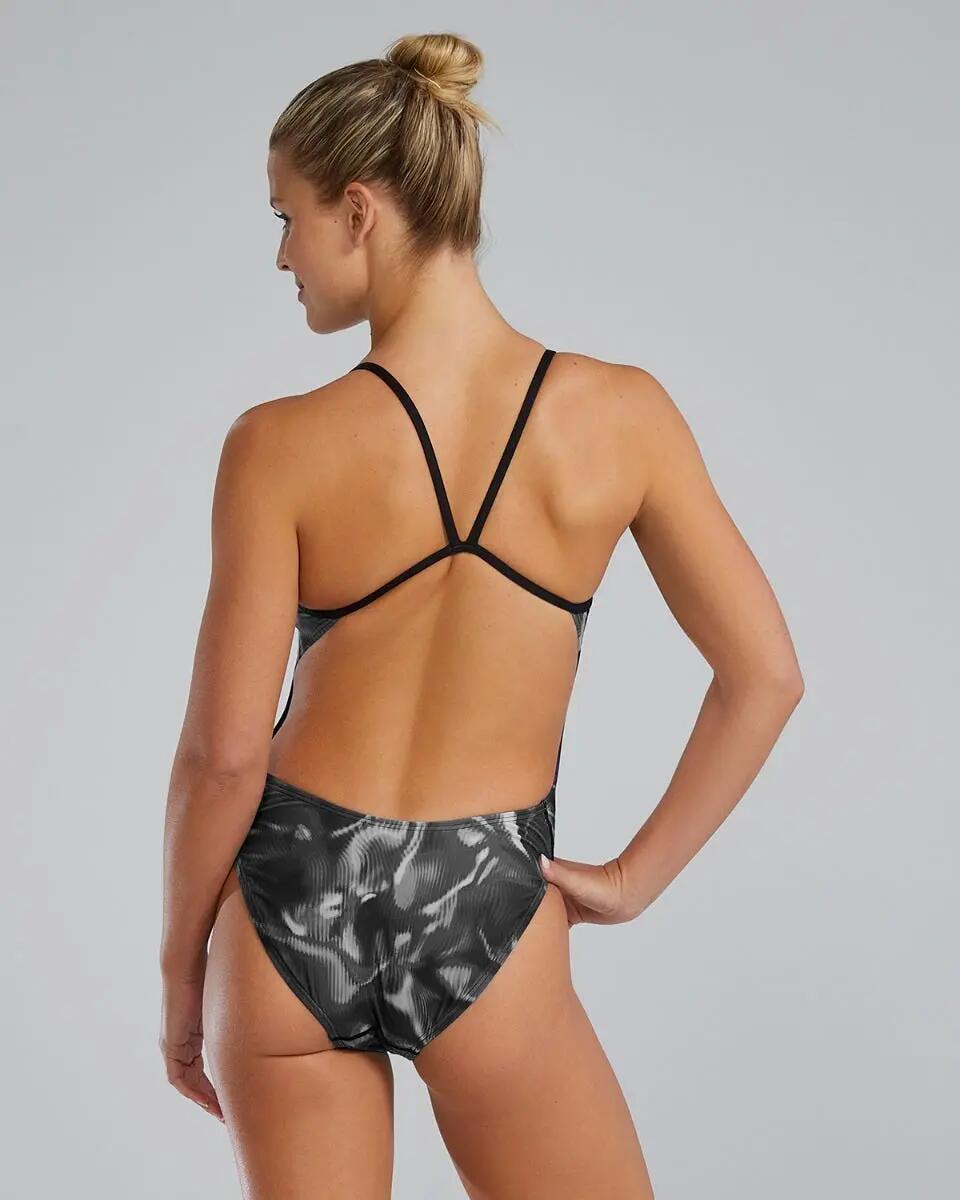TYR Damen Schwimmanzug Cutoutfit Waveform Chlorbeständig 2/7