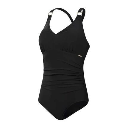 Maillot De Bain 1 Pièce Motif/style Bretelles Fines Femme (Noir)