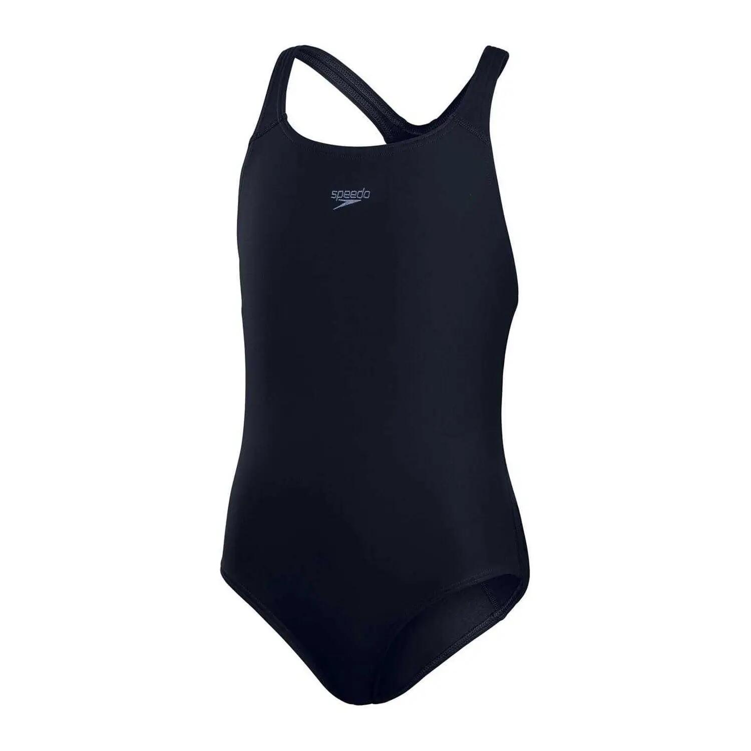 Maiô Speedo Eco Endurance+ Medalist para meninas - Azul Marinho - Tamanho 9-10 2/7