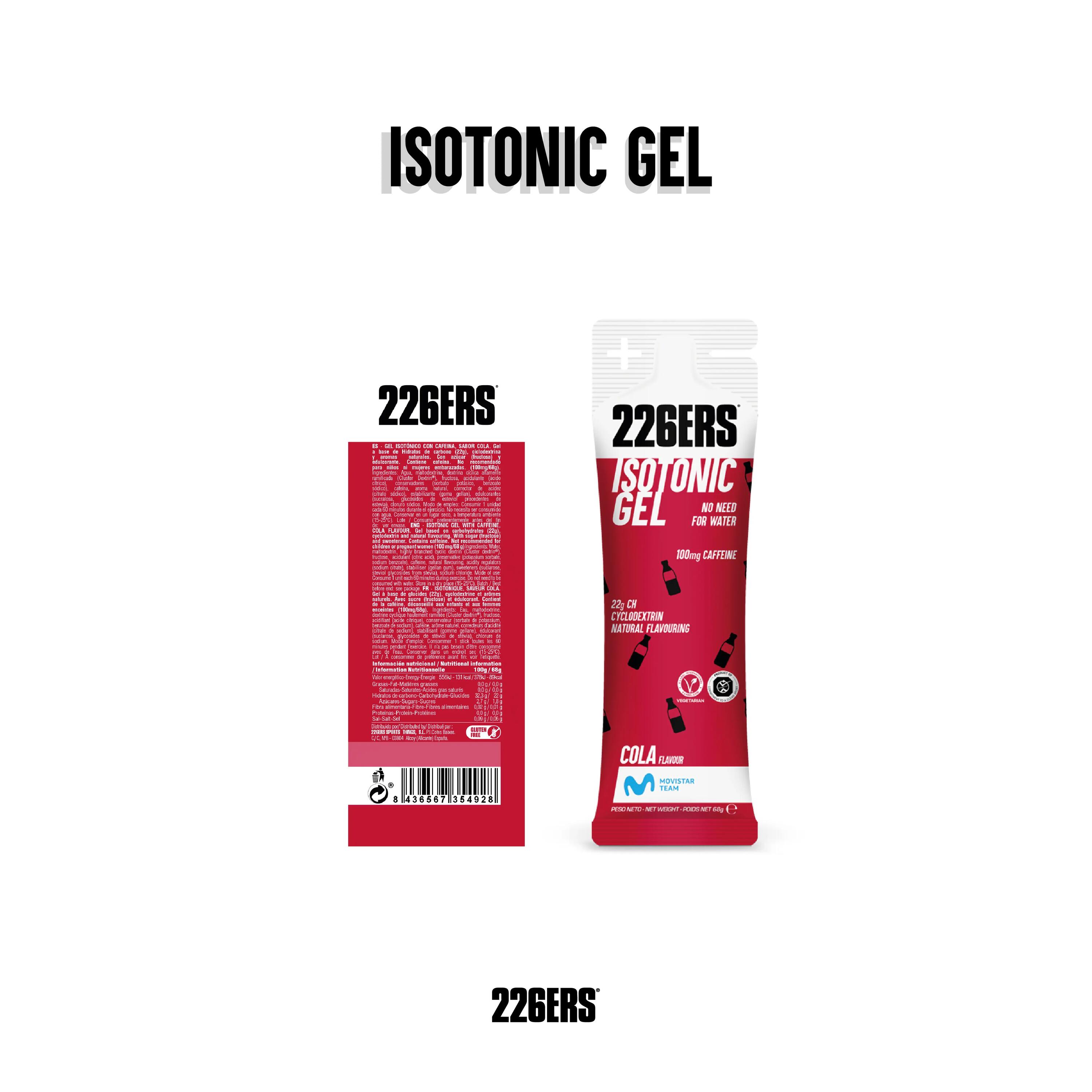 ISOTONIC GEL 24x68g CAFFEINE 100mg COLA 2/5
