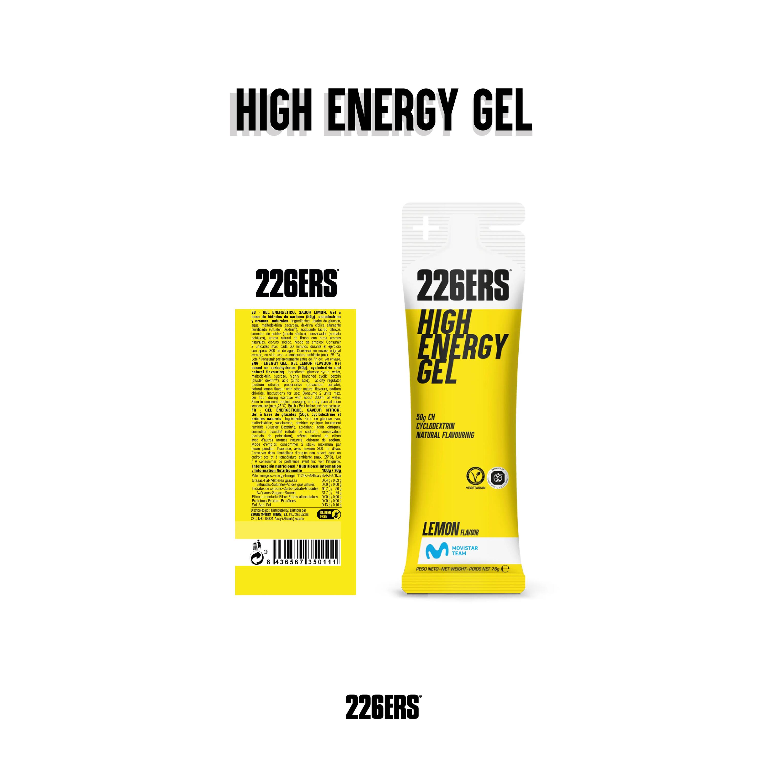 HIGH ENERGY GEL 24x76g LEMON 2/6