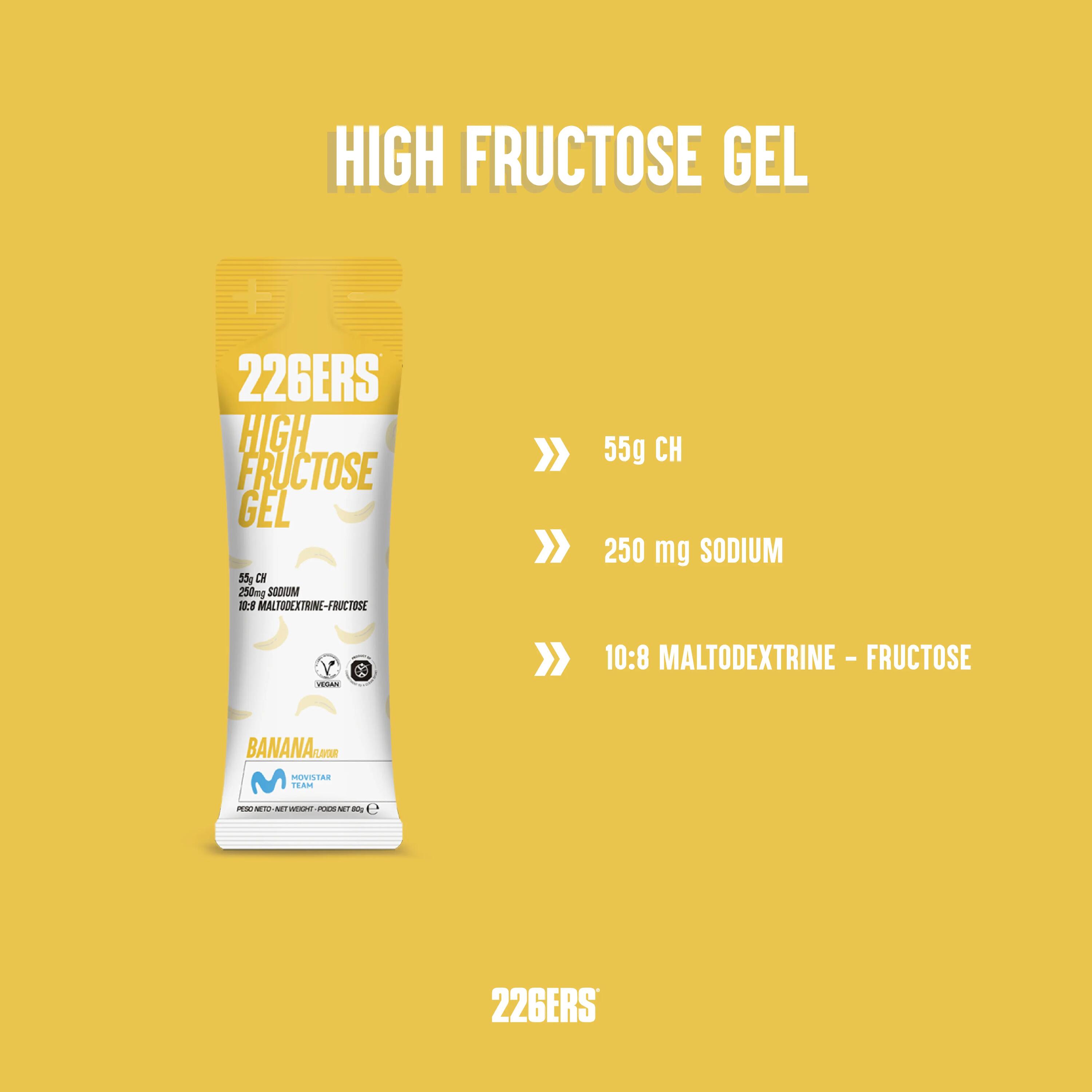 HIGH FRUCTOSE GEL 24x80g BANANA 3/6