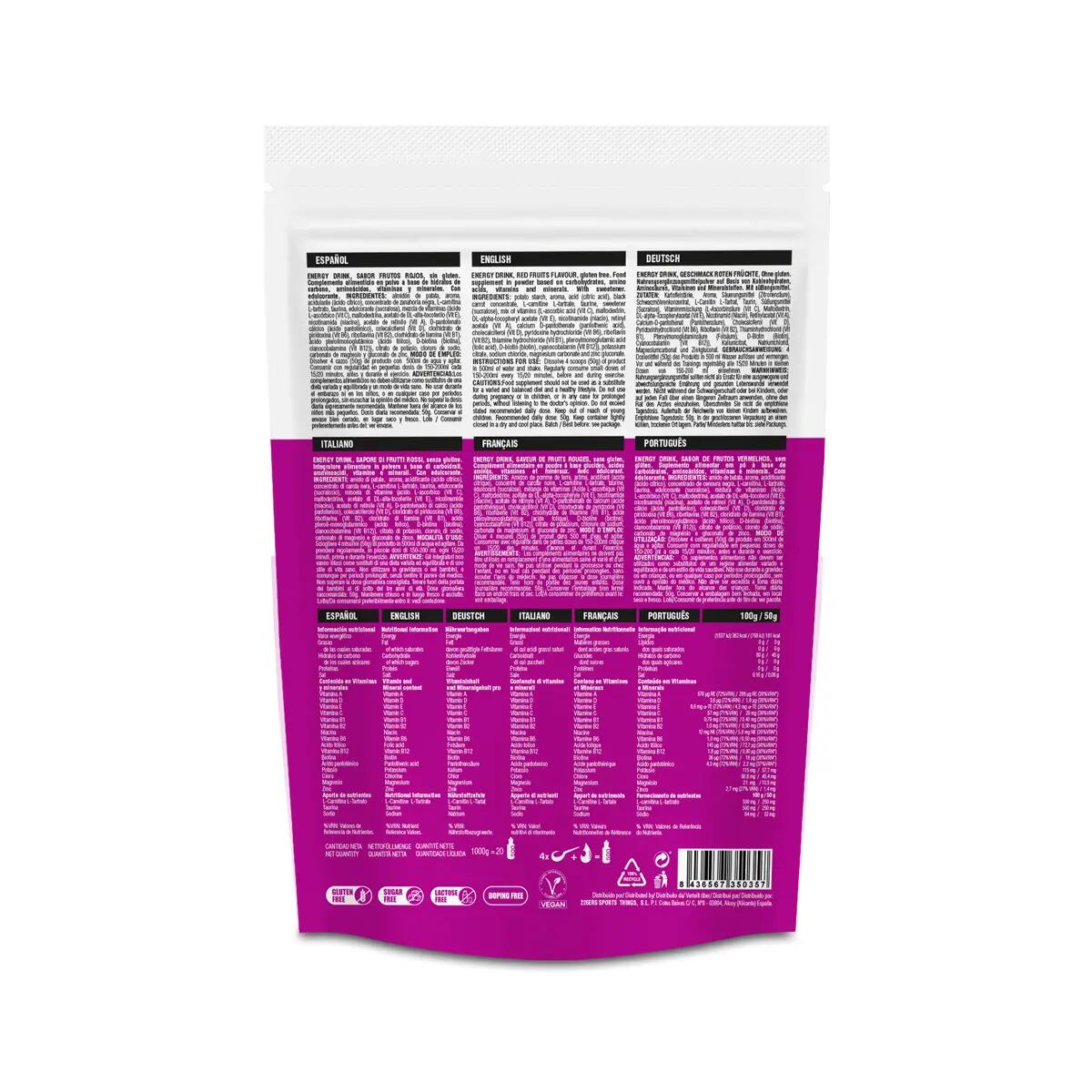 ENERGY DRINK 1Kg RED FRUITS 2/6