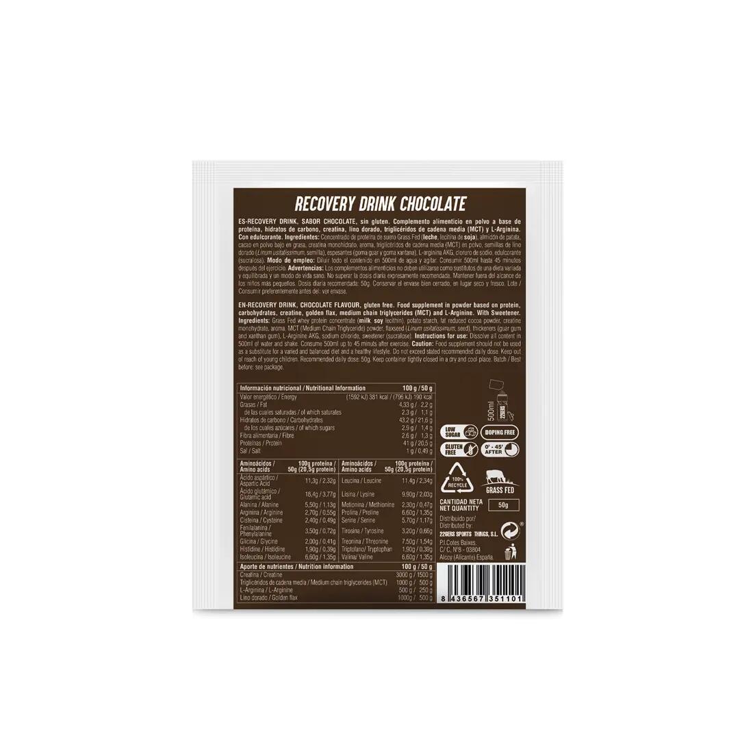 RECOVERY DRINK 15x50g Monodose CHOCOLATE 3/6