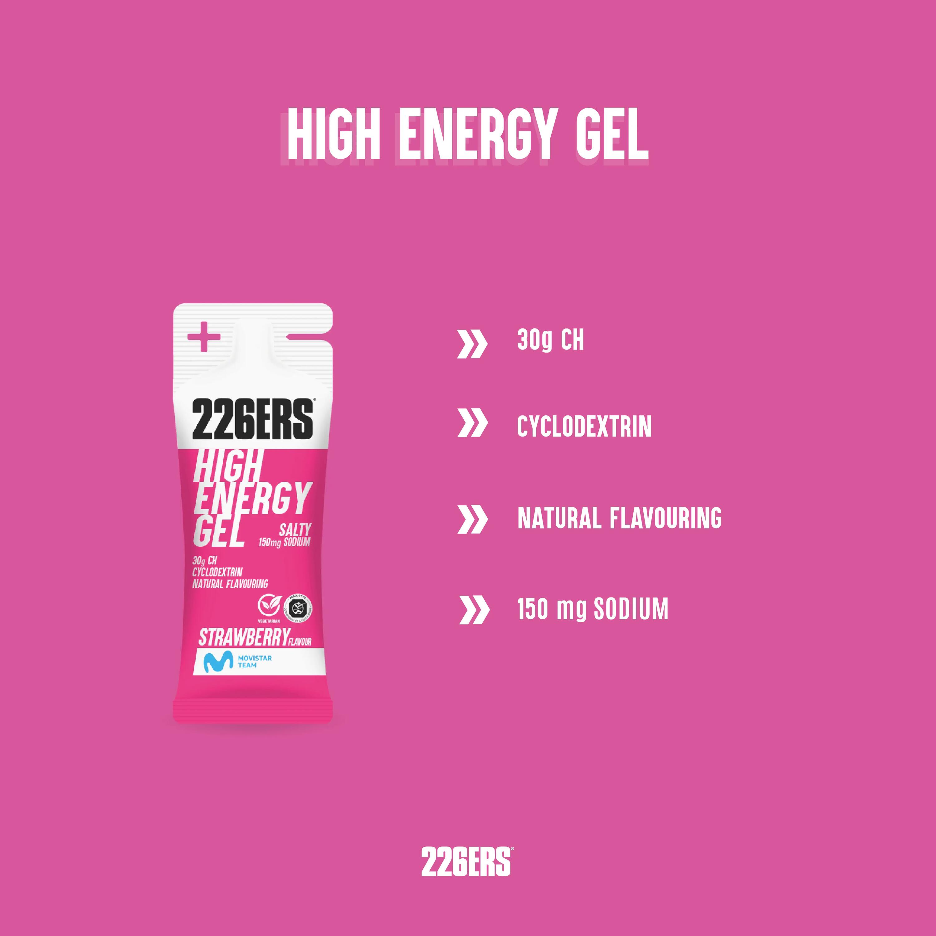 HIGH ENERGY GEL 32x45g SALTY STRAWBERRY 3/5