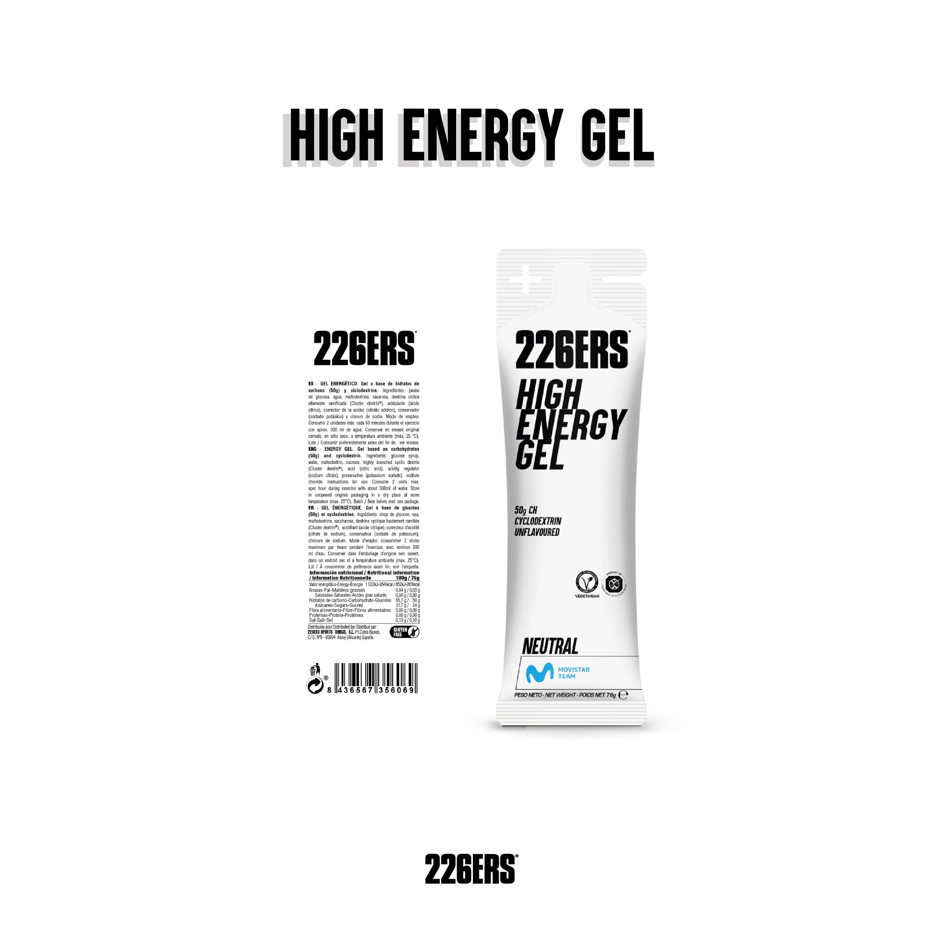 HIGH ENERGY GEL 24x76g NEUTRAL 2/6