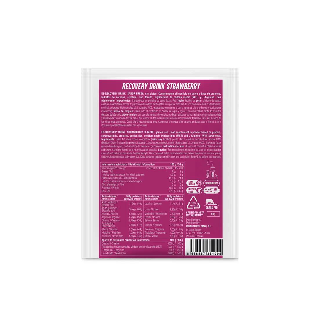 RECOVERY DRINK 15x50g Monodose STRAWBERRY 3/6