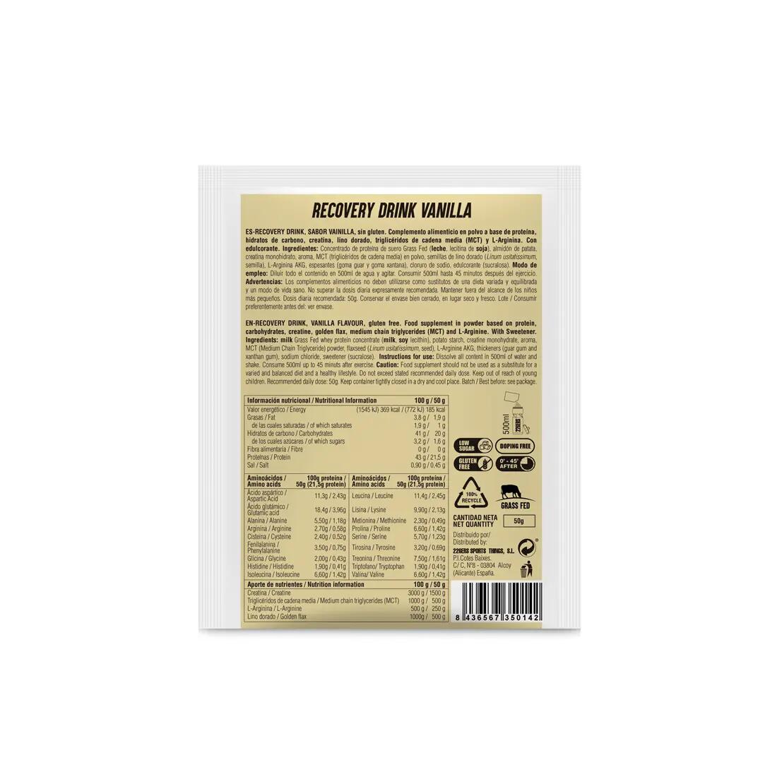 RECOVERY DRINK 15x50g Monodose VANILLA 3/6
