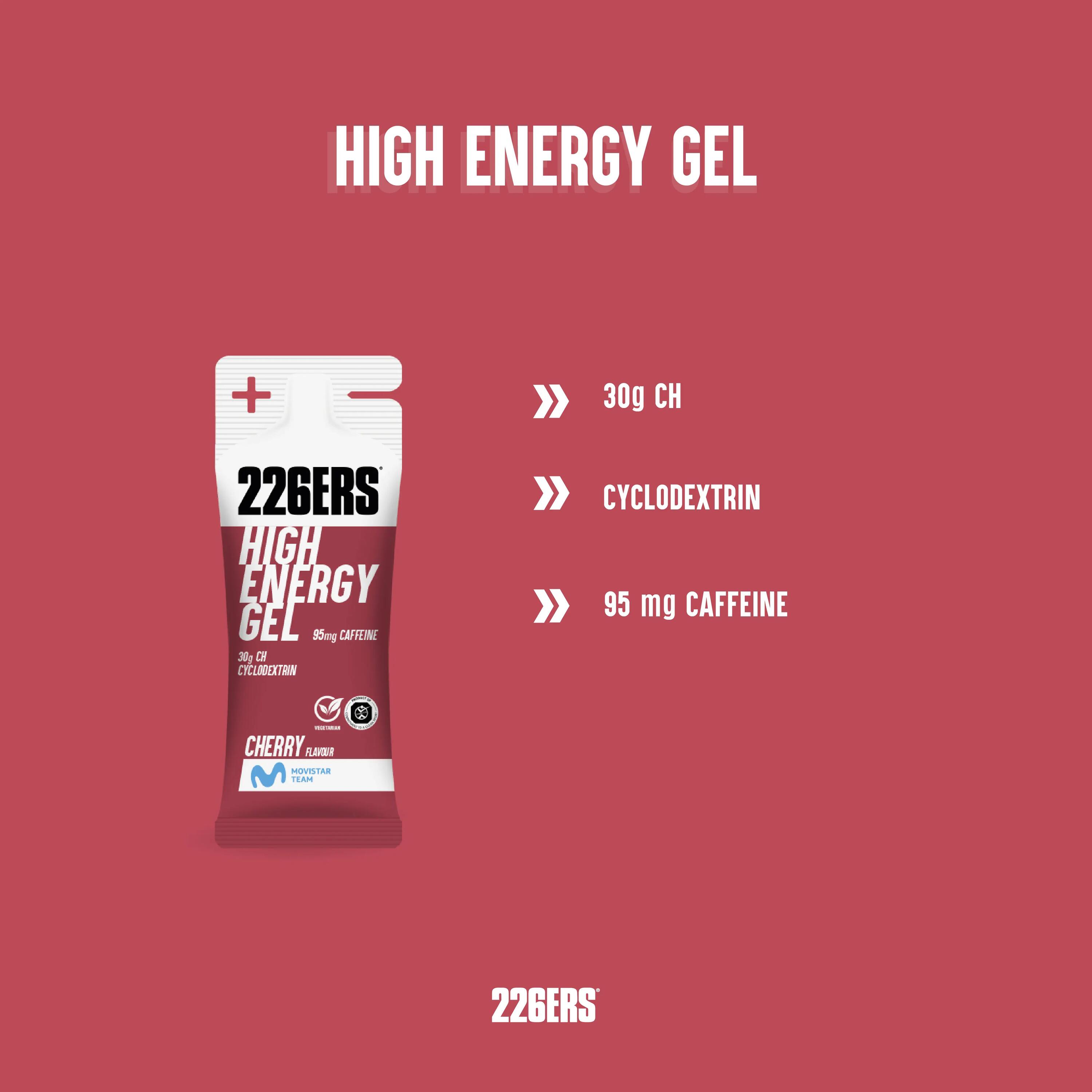 HIGH ENERGY GEL 32x45g CAFFEINE 95mg CHERRY 3/5