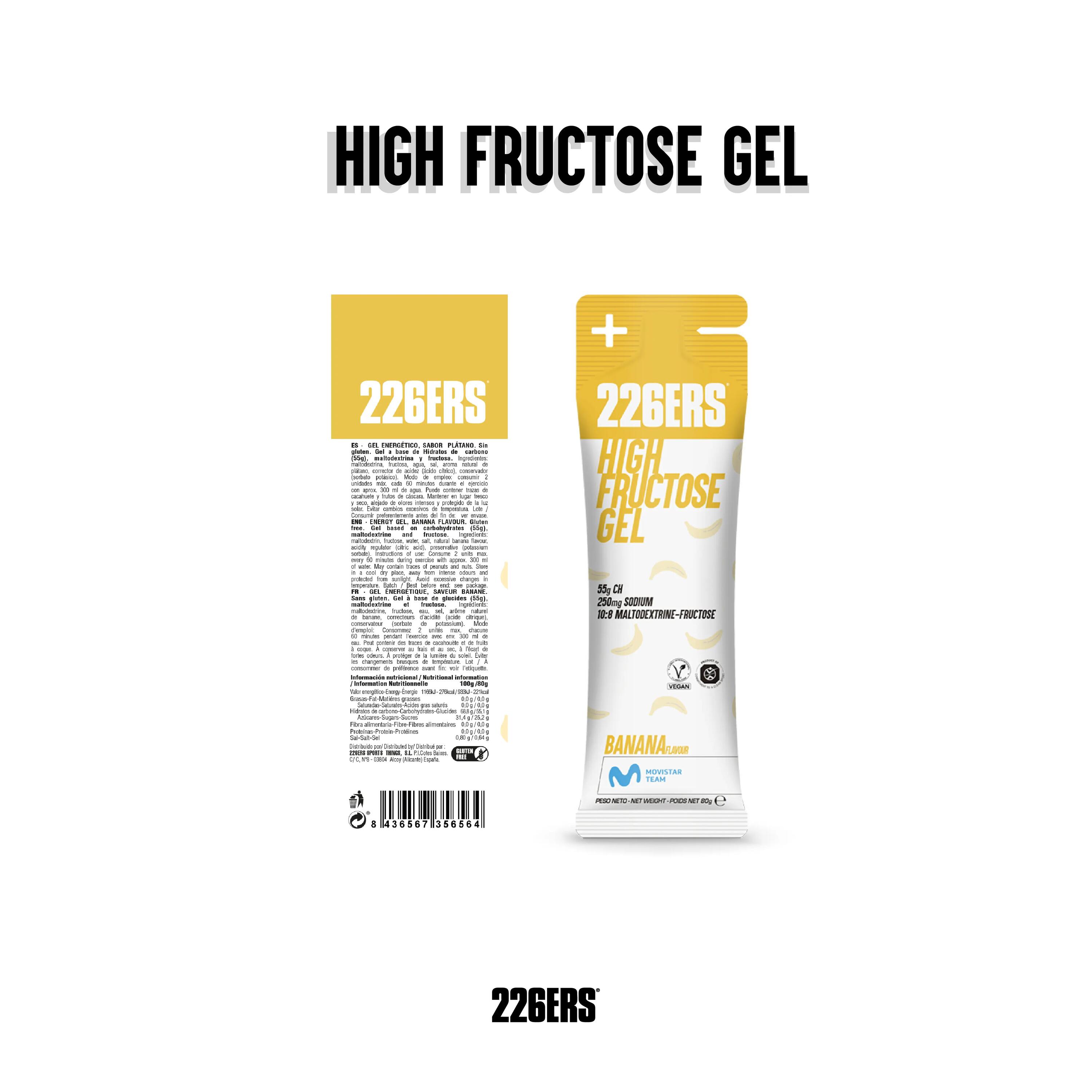 HIGH FRUCTOSE GEL 24x80g BANANA 2/6