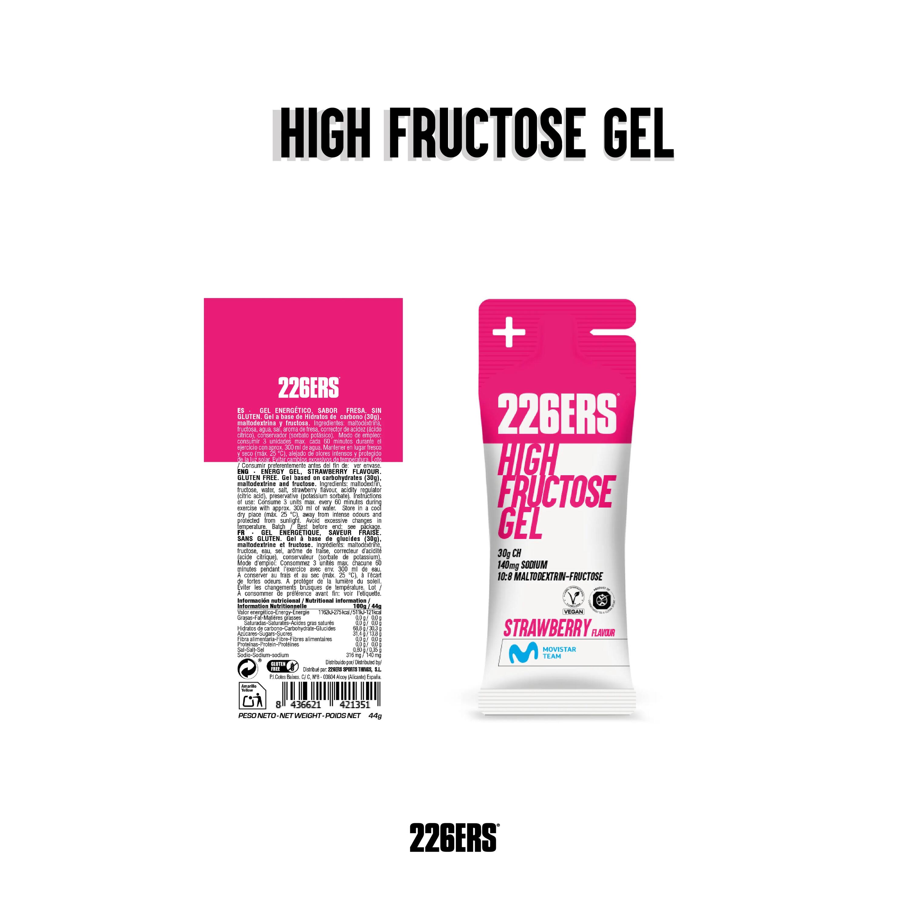 HIGH FRUCTOSE GEL 32x44g STRAWBERRY 2/6