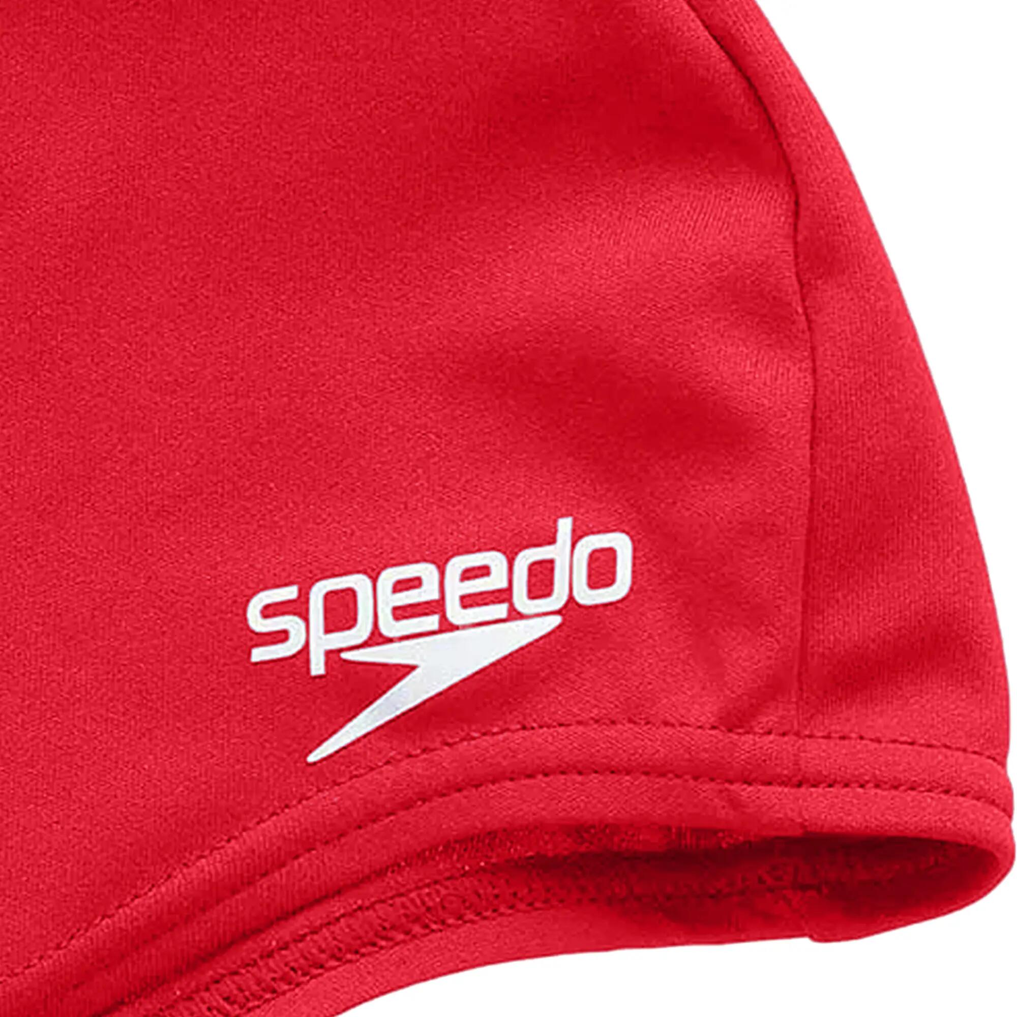 Unisex Adult Polyester Swim Cap (Red) 4/4